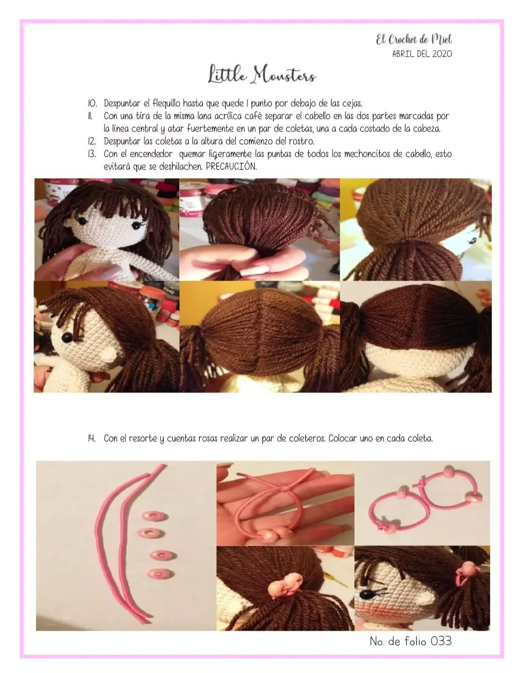 Tutorial Móc Len Búp bê Little Monsters Phần 2