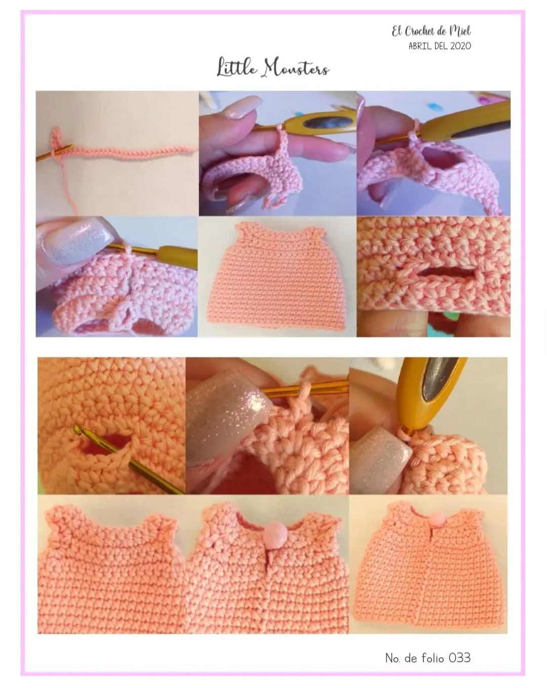 Tutorial Móc Len Búp bê Little Monsters Phần 2