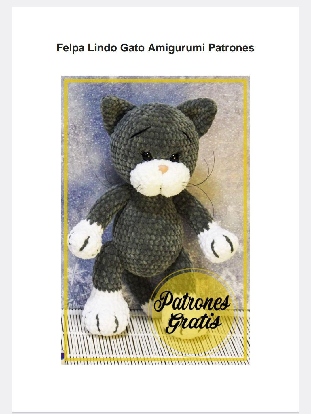 Tutorial Móc Len Búp bê Mèo Xám Trắng Dễ Thương