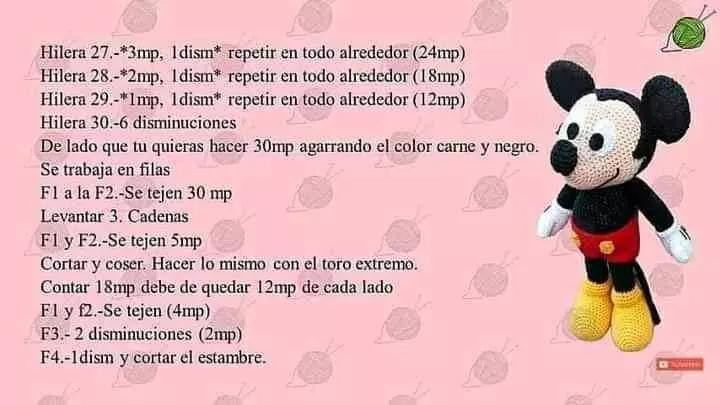 Tutorial Móc Len Búp bê Mickey Mouse Chi Tiết