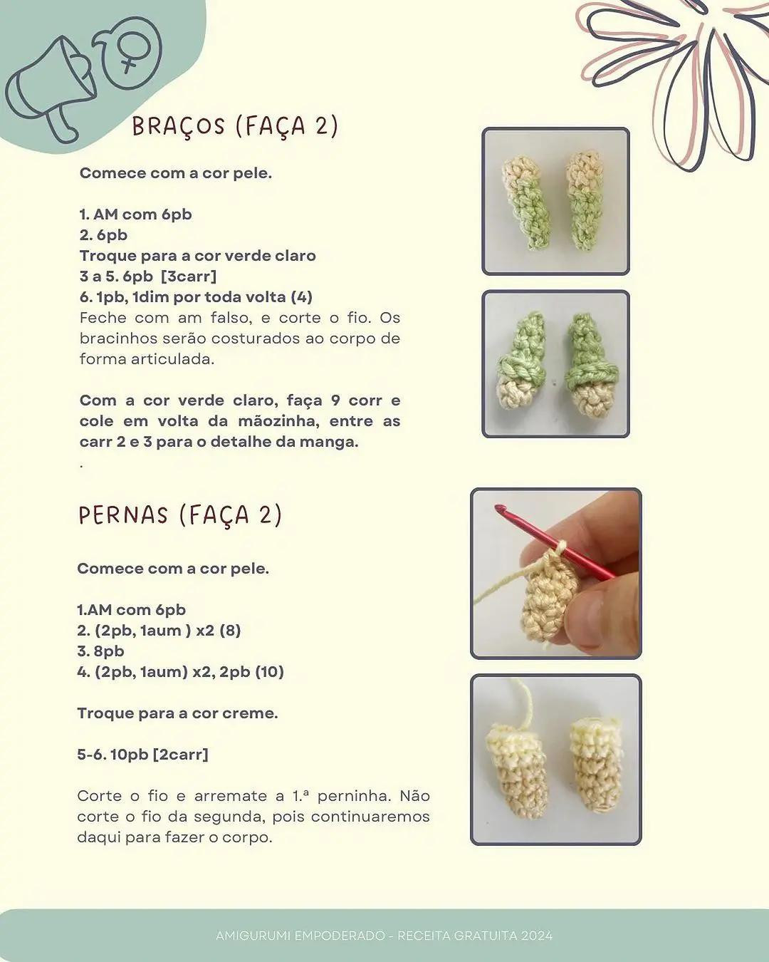 Tutorial Móc Len Búp bê Mulan Disney - Amigurumi Empoderado