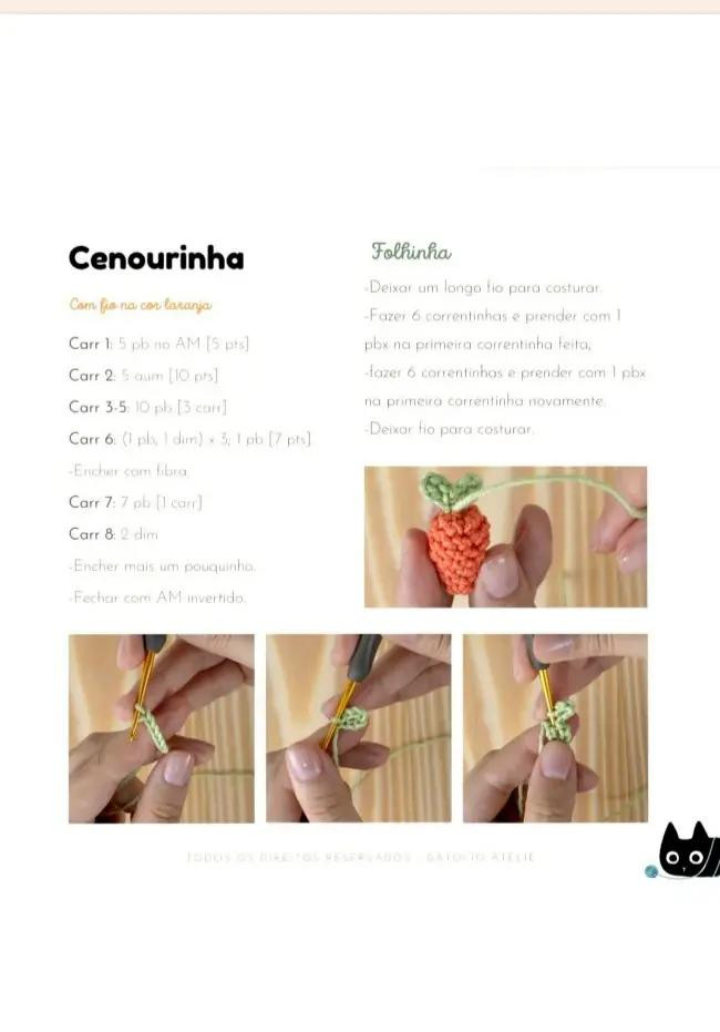 Tutorial Móc Len Búp bê Thỏ Chìa Khói Trắng và Cà Rốt