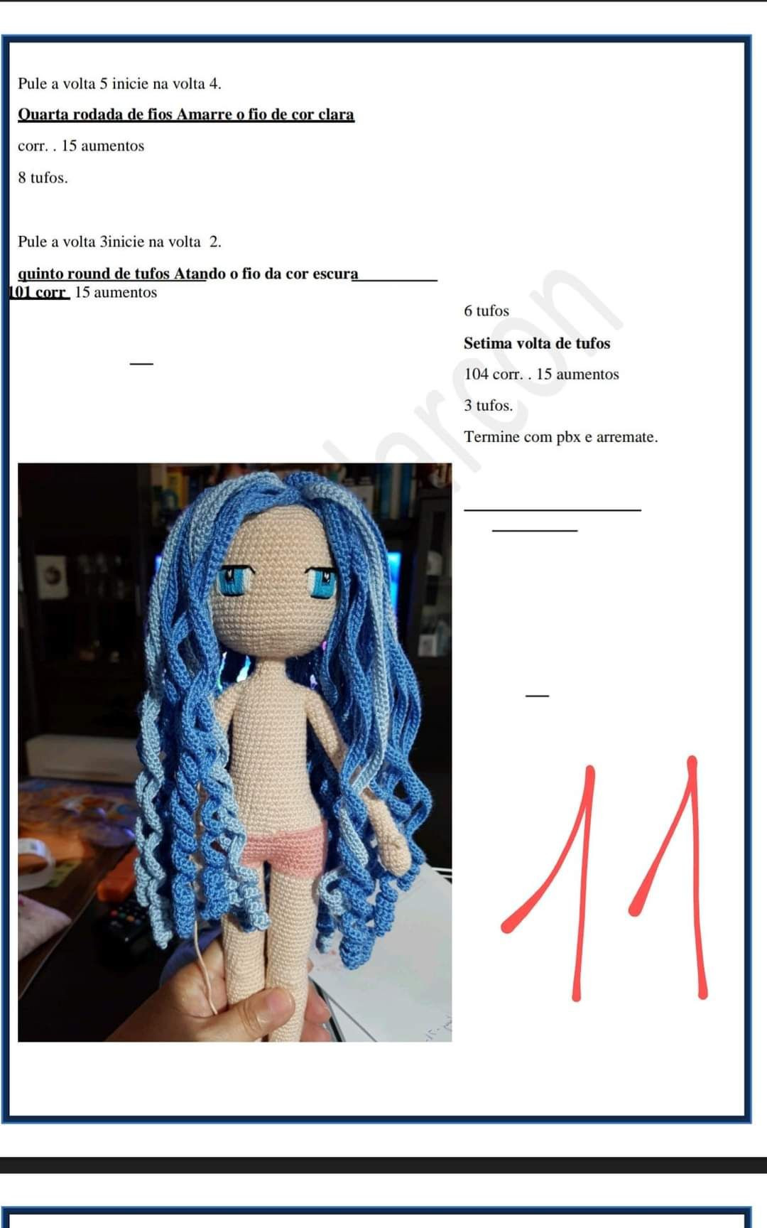 Tutorial Móc Len Búp bê Tóc Xanh: Hướng dẫn chi tiết tay chân