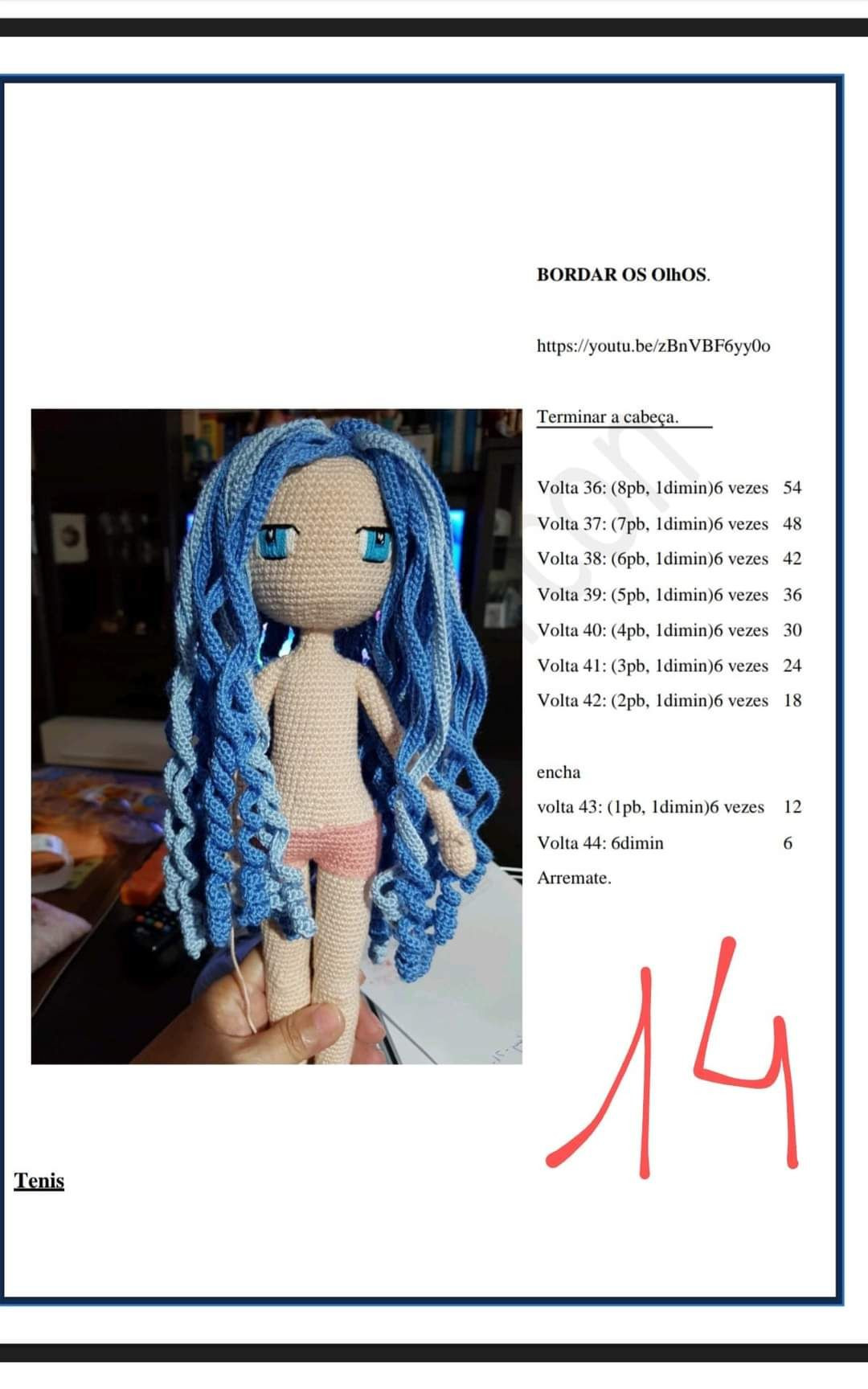 Tutorial Móc Len Búp bê Tóc Xanh: Hướng dẫn chi tiết tay chân