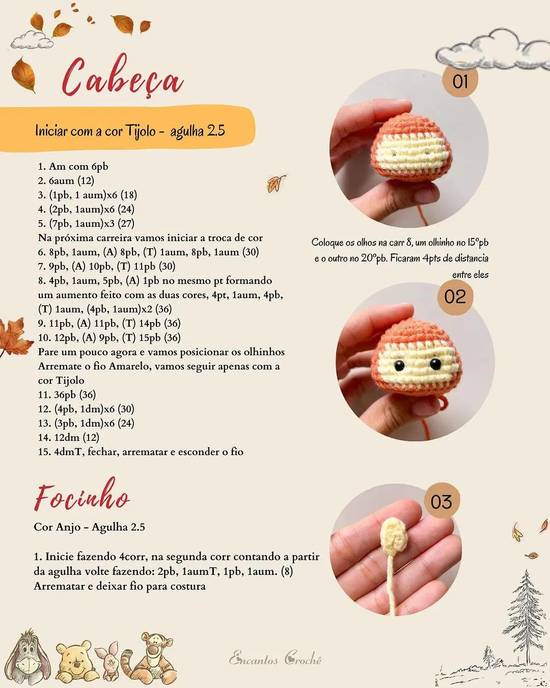 Tutorial Móc Len Chuột Tí hon Tigger - Amigurumi Nhỏ