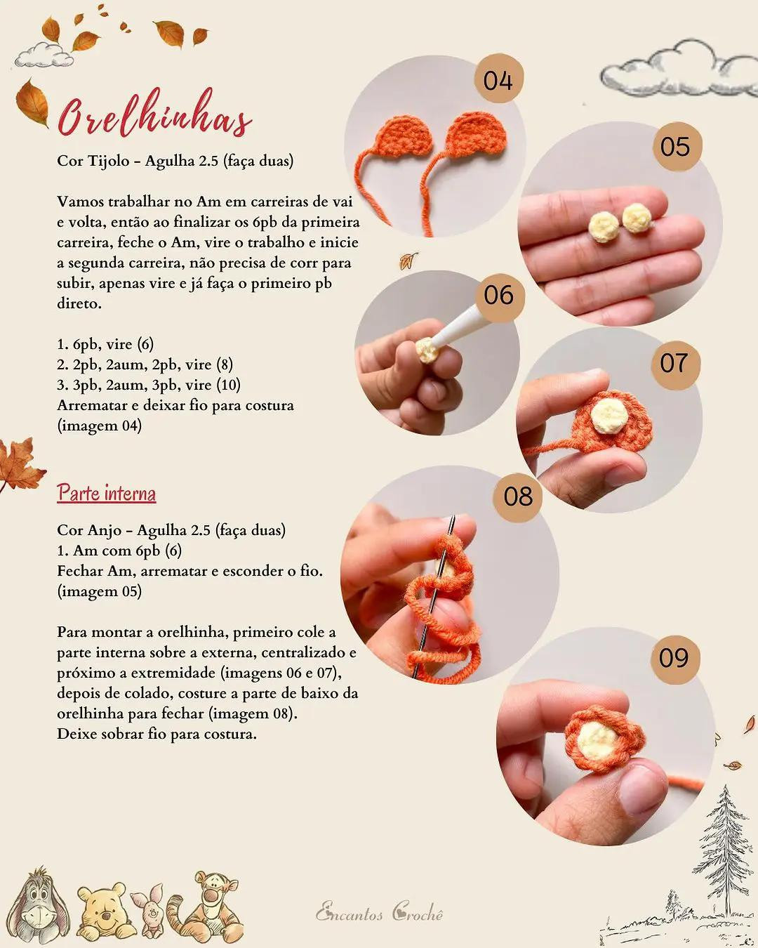 Tutorial Móc Len Chuột Tí hon Tigger - Amigurumi Nhỏ