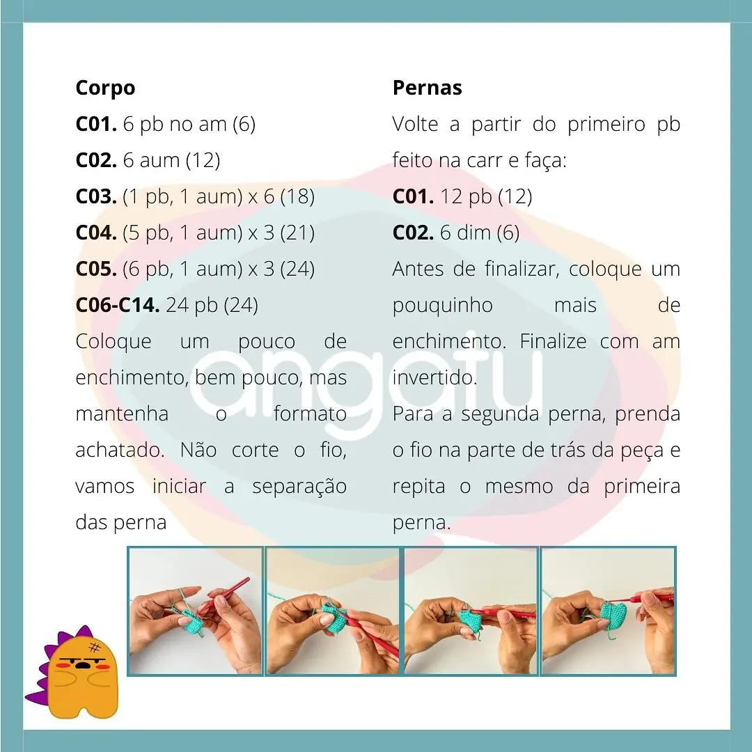 Tutorial Móc Len Con Khủng Long Dễ Thương Đa Màu