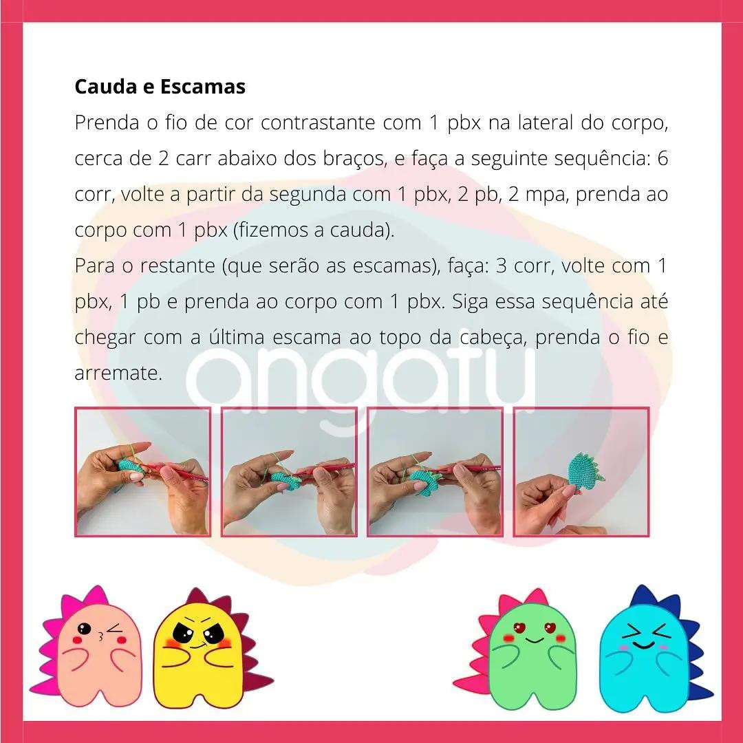 Tutorial Móc Len Con Khủng Long Dễ Thương Đa Màu