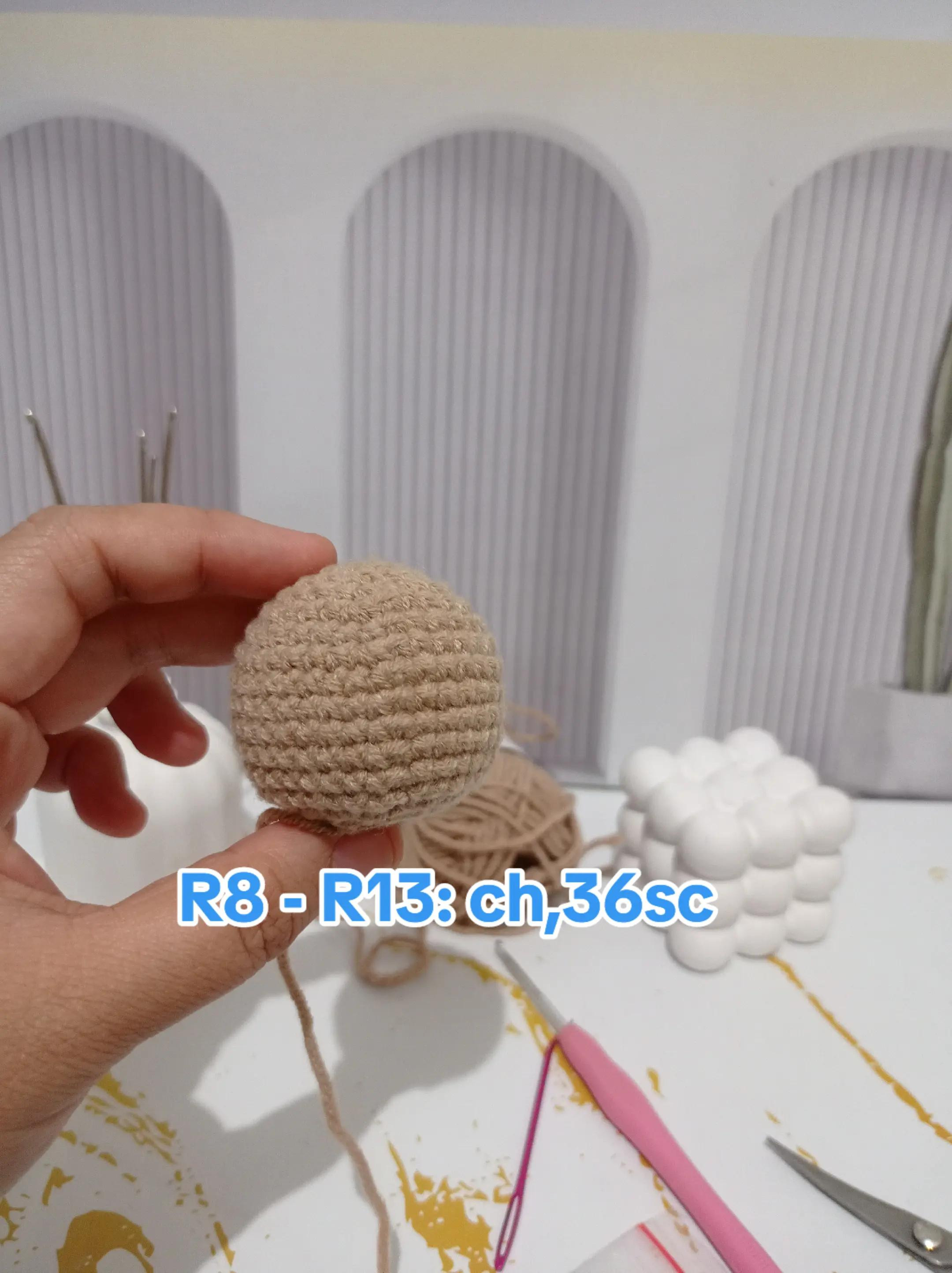 Tutorial Móc Len Đầu Con Mèo Nâu Cute Đơn Giản