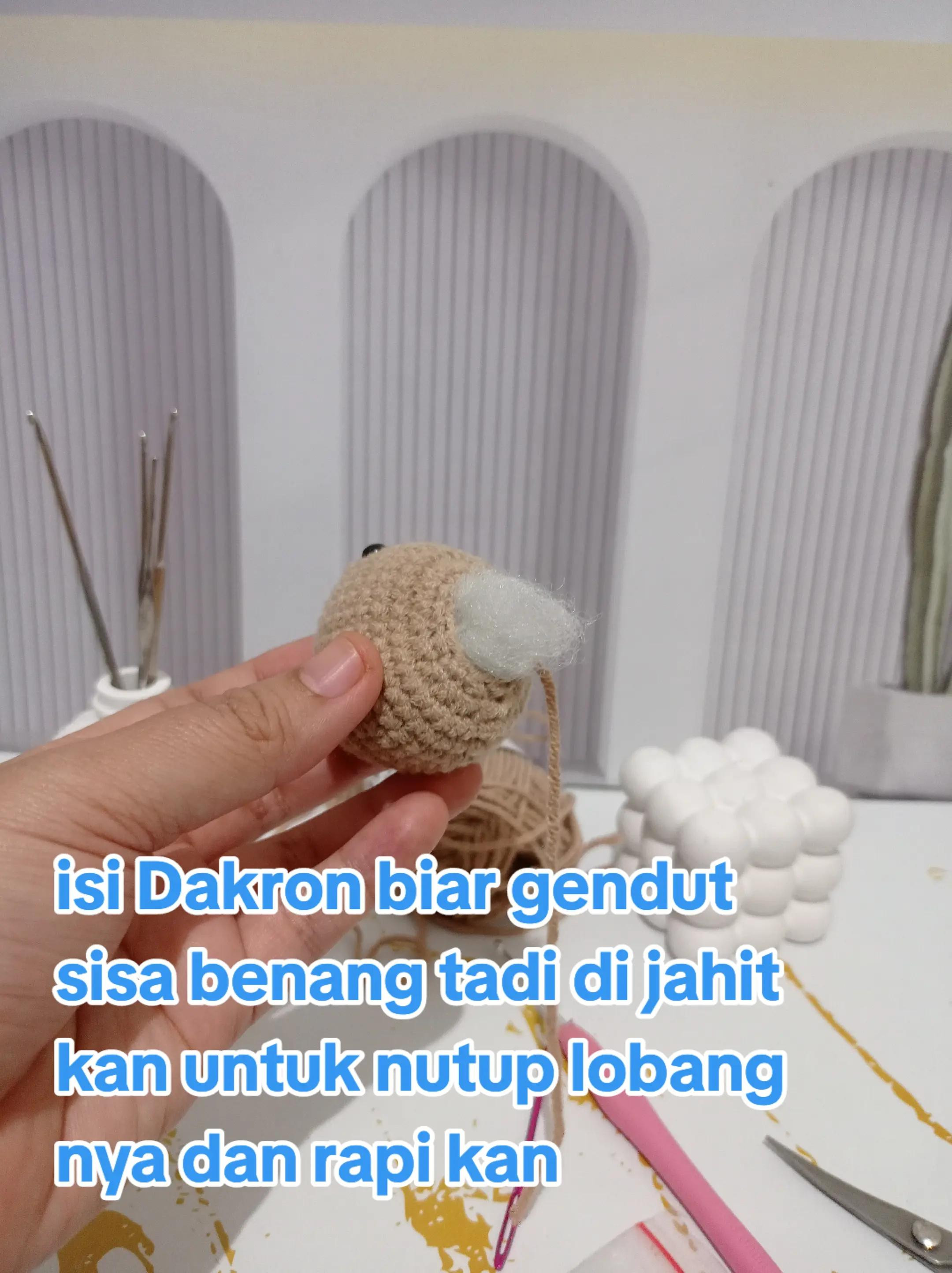 Tutorial Móc Len Đầu Con Mèo Nâu Cute Đơn Giản