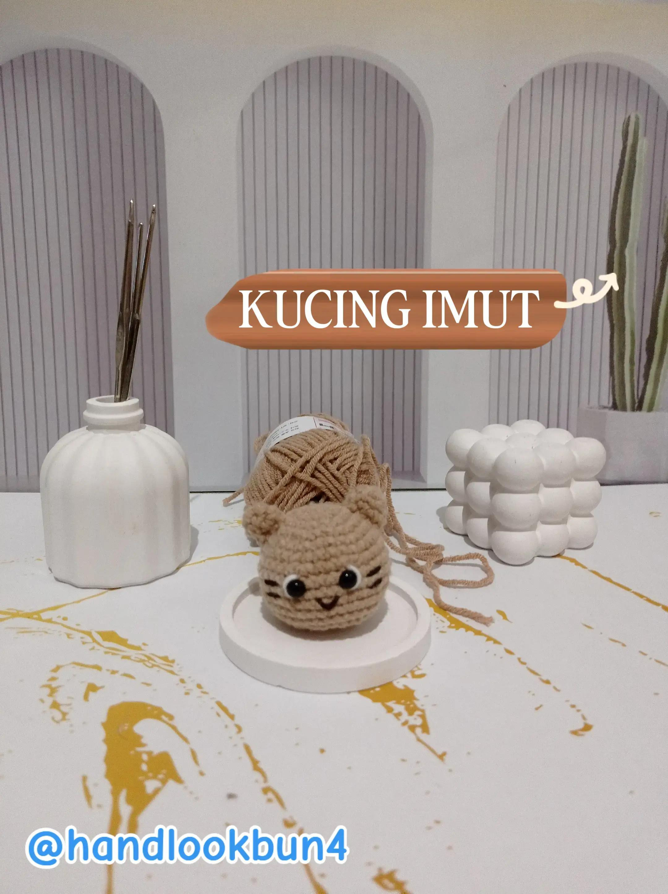 Tutorial Móc Len Đầu Con Mèo Nâu Cute Đơn Giản