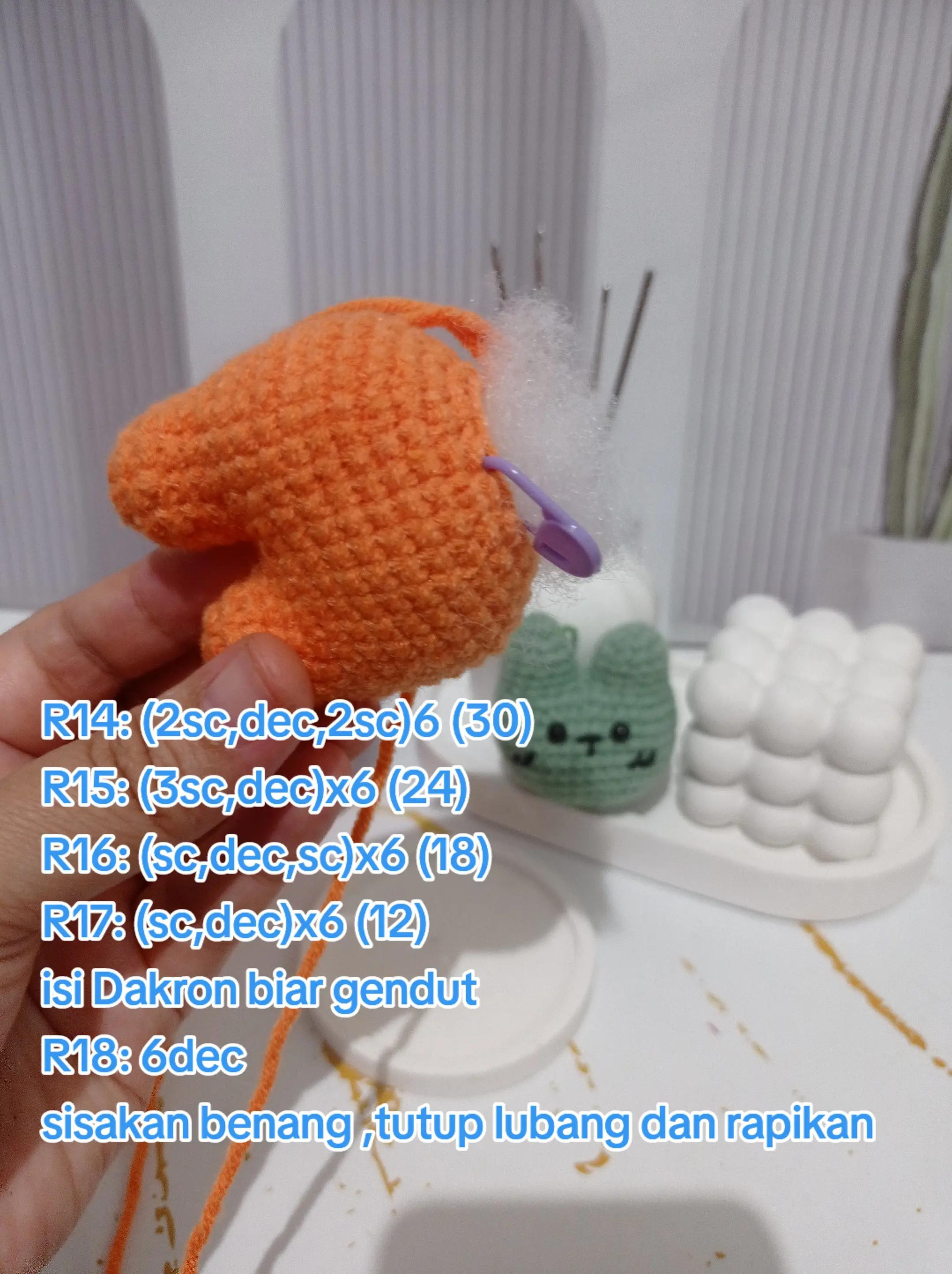 Tutorial Móc Len Đầu Thỏ Cam Dễ Thương Dành Cho Người Mới