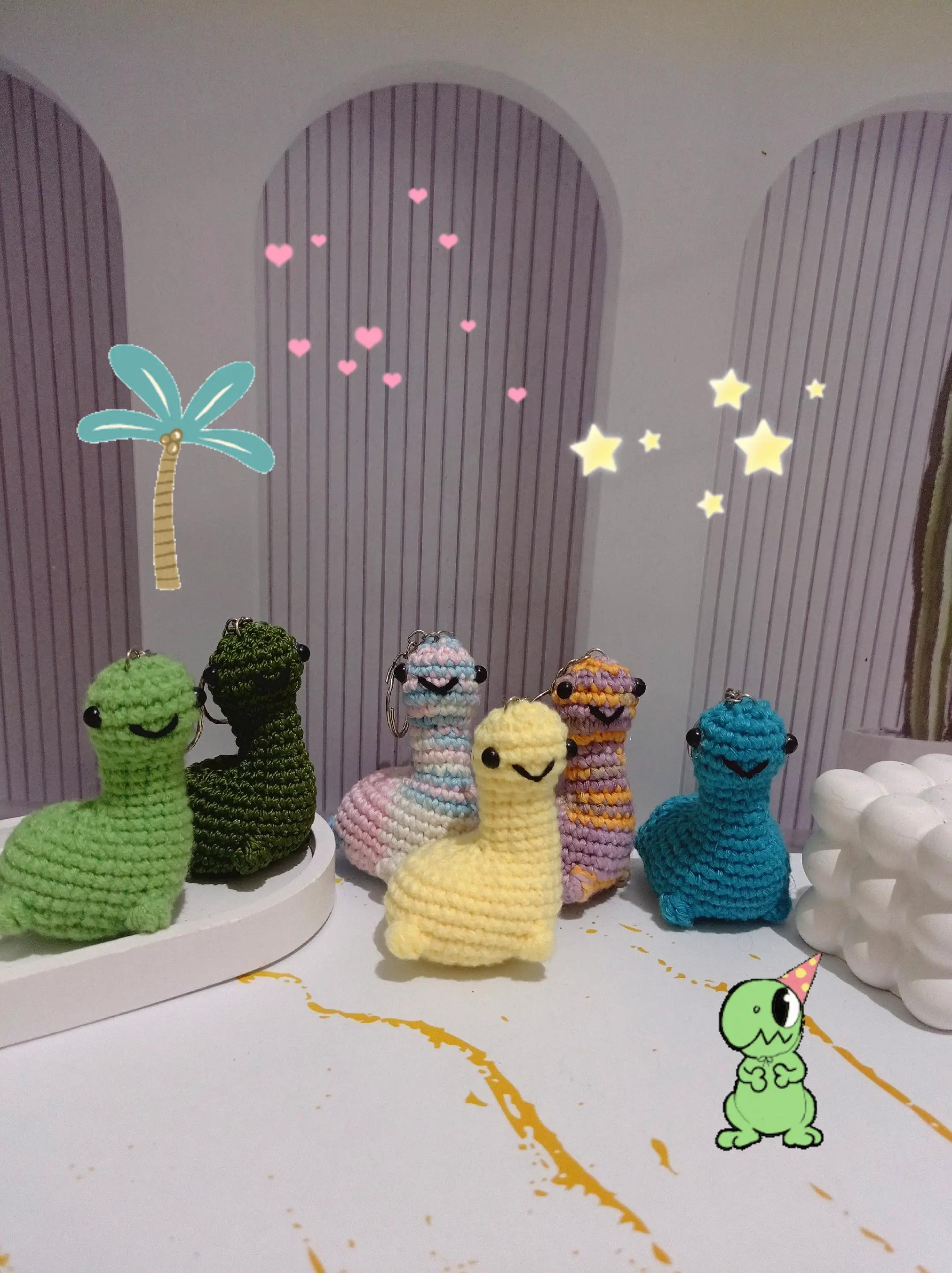 Tutorial Móc Len Dinosauru Ngọt Ngào Nhiều Màu