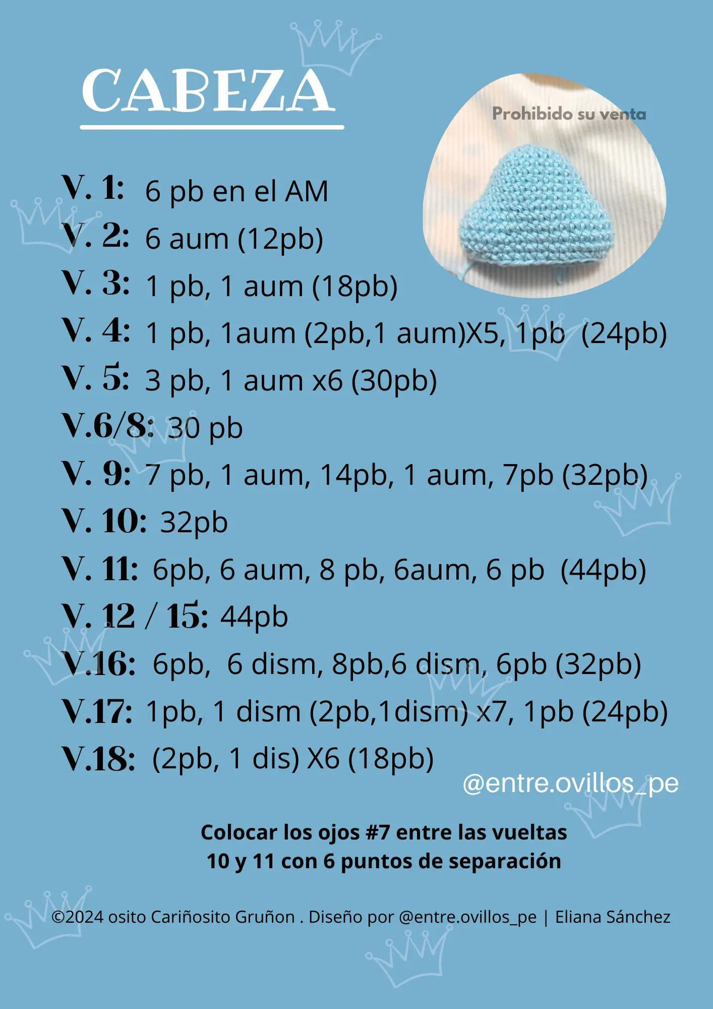 Tutorial Móc Len Gấu Osito Cariñosito Màu Xanh