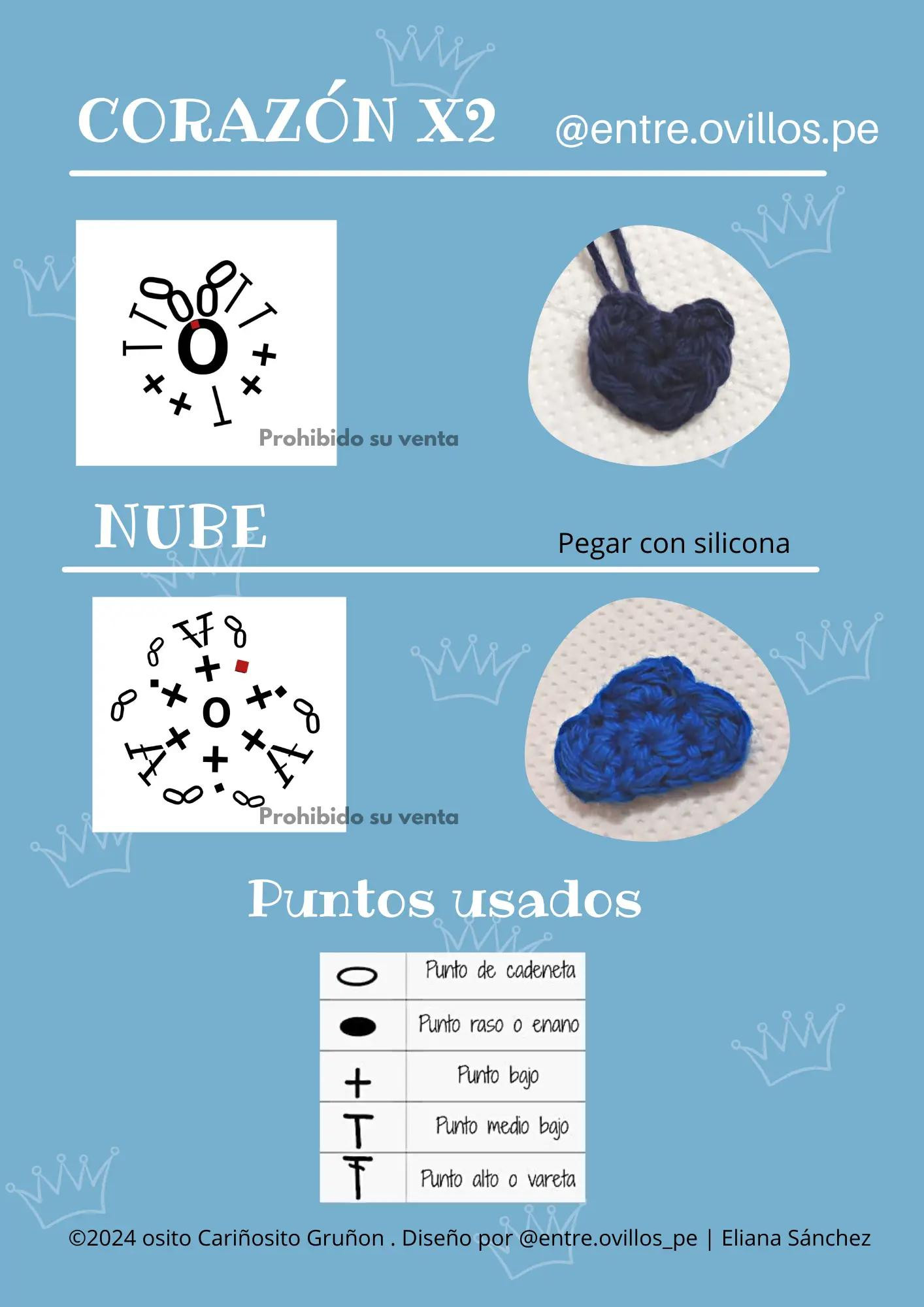 Tutorial Móc Len Gấu Osito Cariñosito Màu Xanh