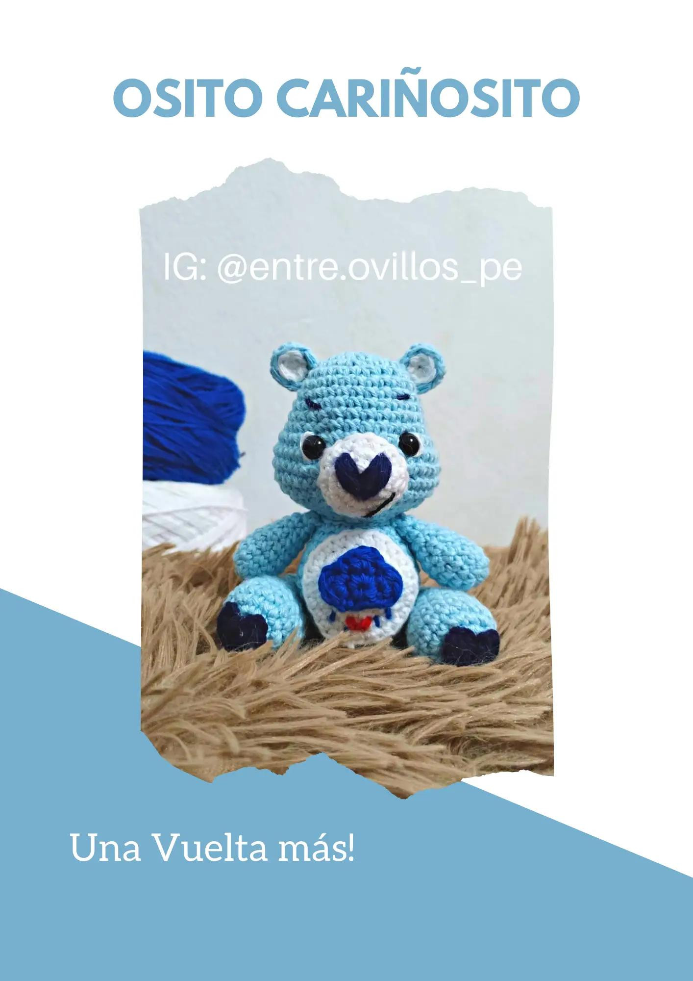 Tutorial Móc Len Gấu Osito Cariñosito Màu Xanh