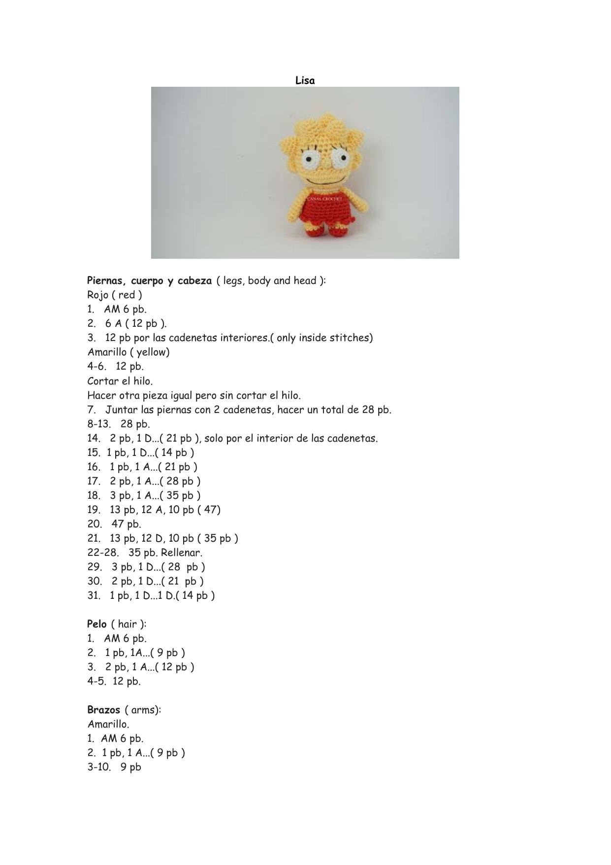 Tutorial Móc Len Gia Đình Simpson: Maggie, Homer, Marge, Bart và Lisa - Hướng Dẫn Chi Tiết