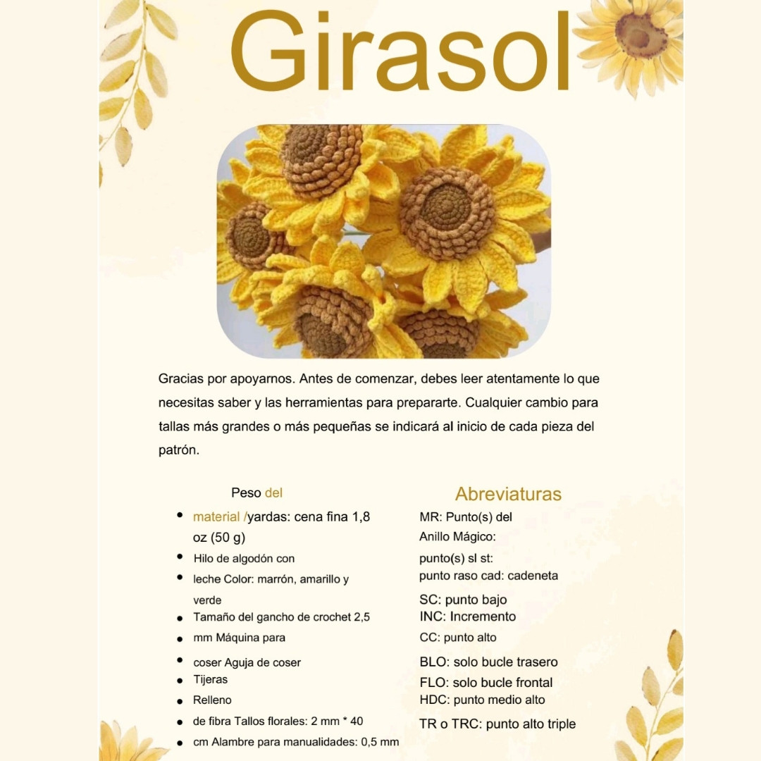 Tutorial Móc Len Hoa Hướng Dương Chi Tiết