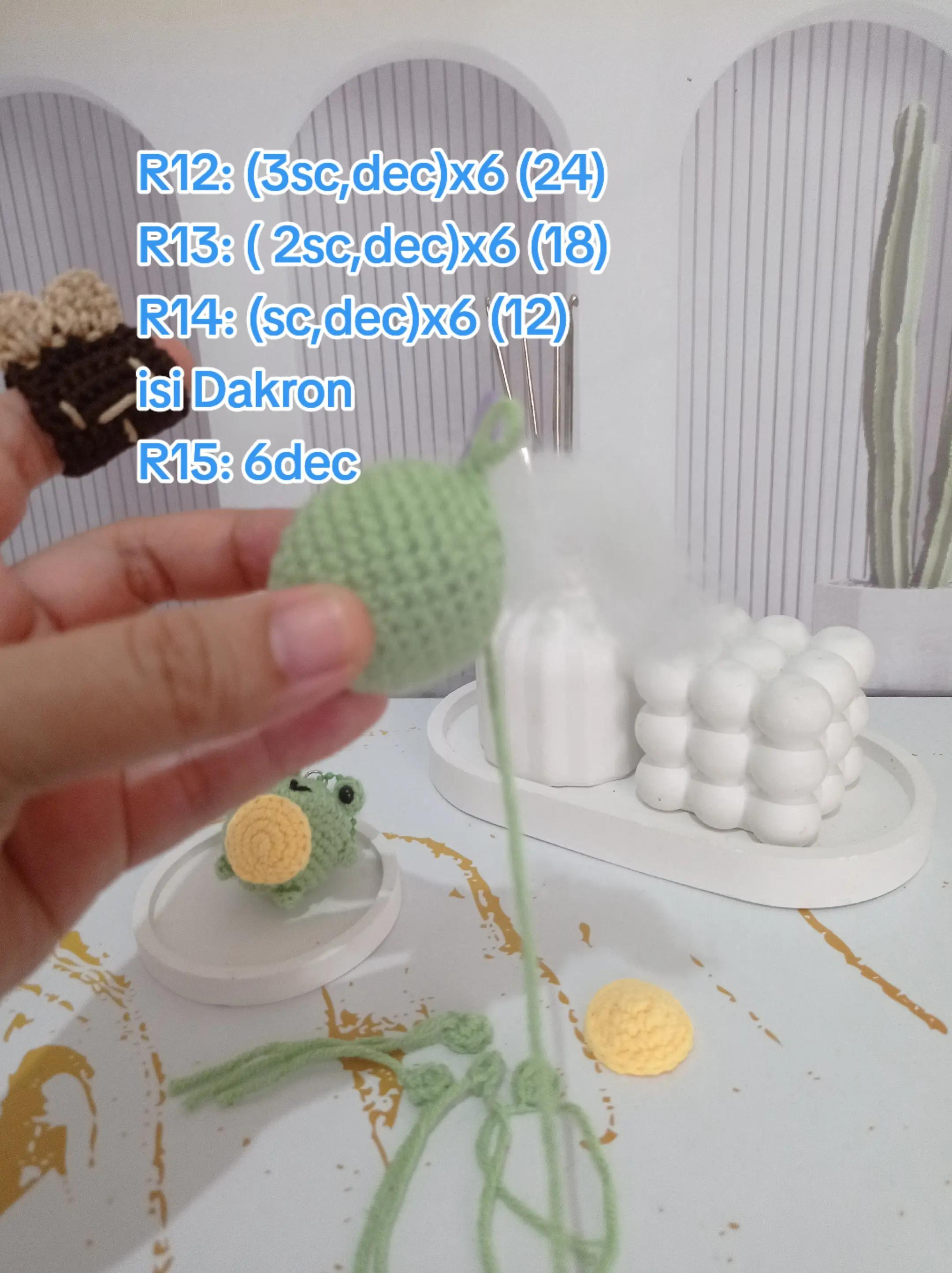 Tutorial Móc Len Katak Xanh Nhỏ Gọn (Froggy Amigurumi)