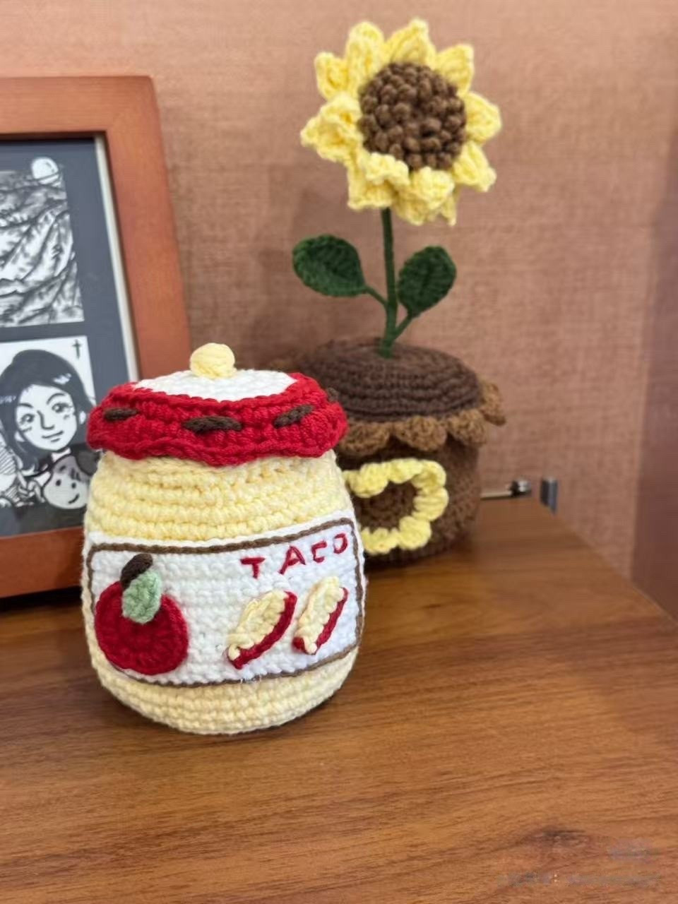 Tutorial Móc Len Lata Mứt Táo - Apple Jam Jar Crochet Pattern