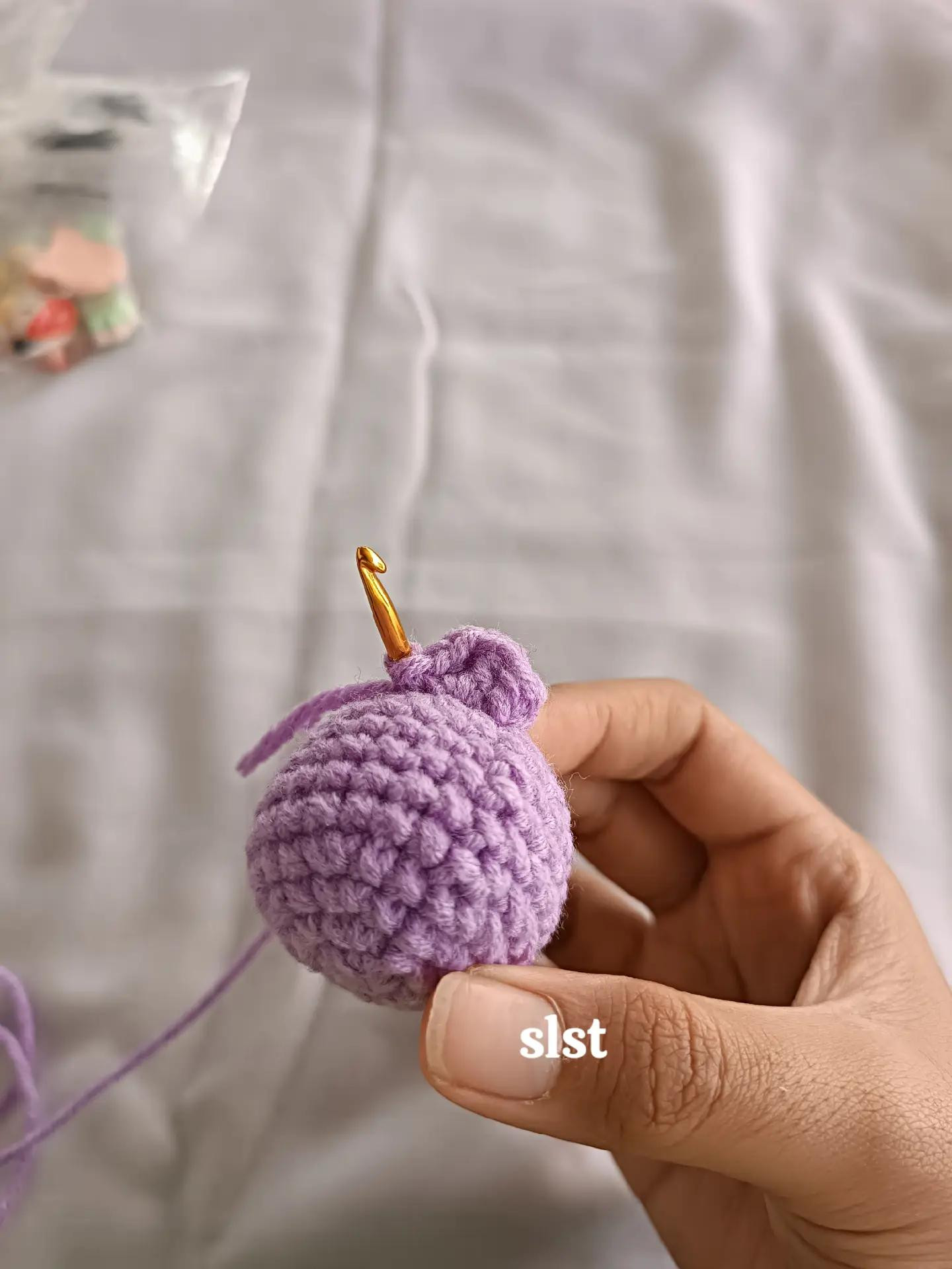 Tutorial Móc Len Octopus Mini Tím Cam Dễ Thương