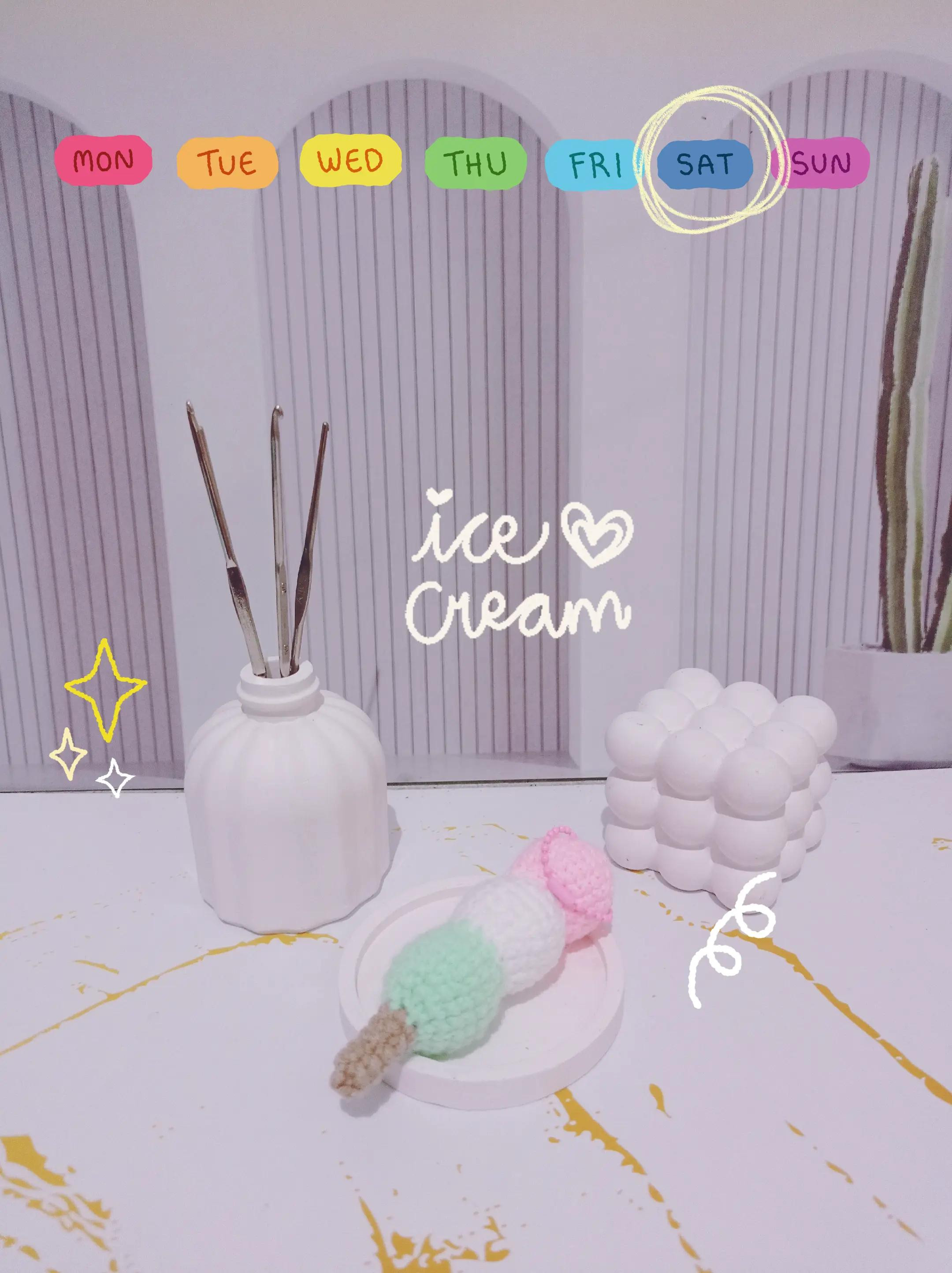 Tutorial Móc Len Que Kem Ba Màu: Pink, Trắng, Xanh