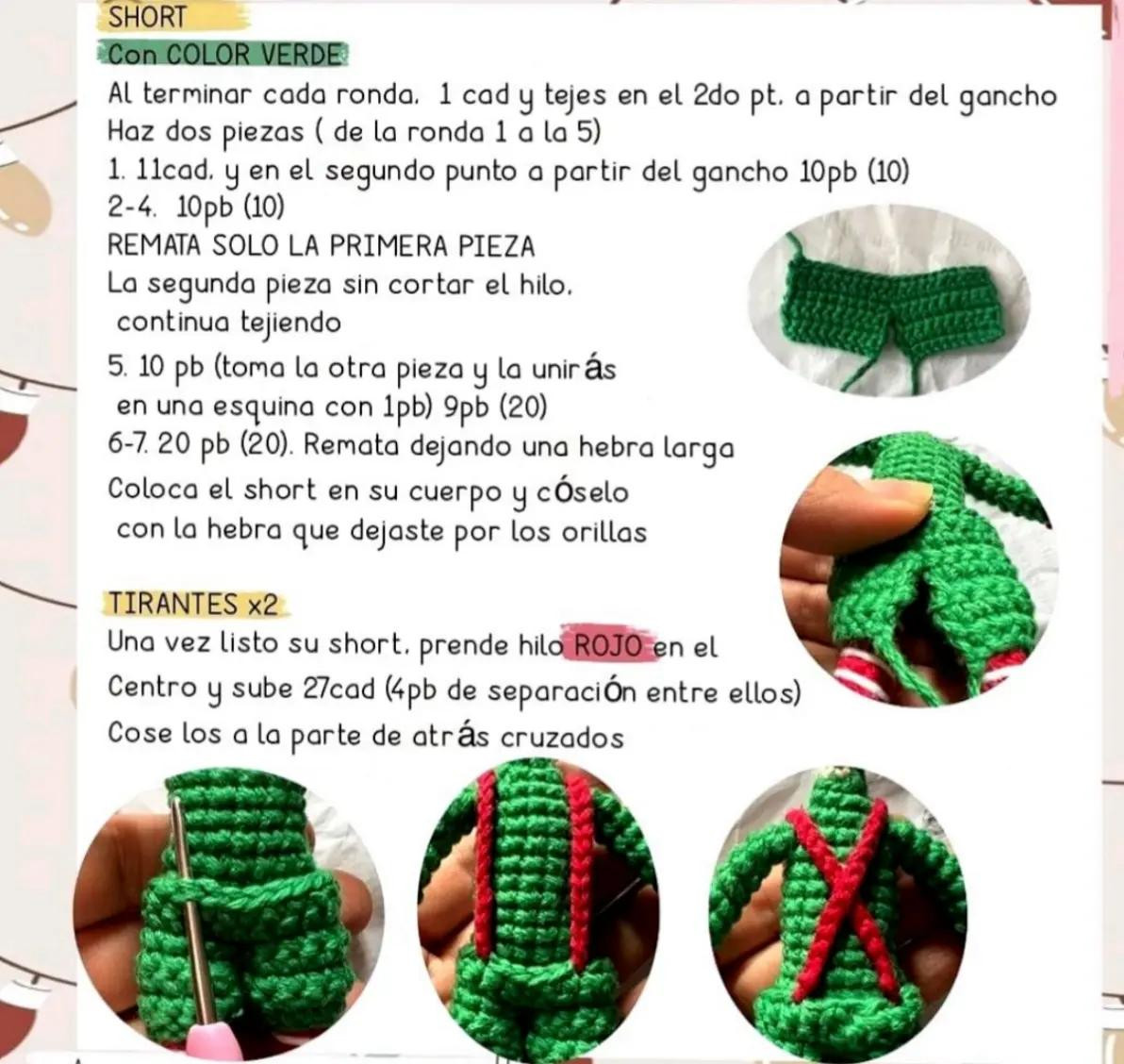 Tutorial paso a paso Amigurumi Duende Navideño