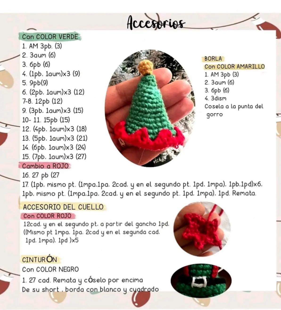 Tutorial paso a paso Amigurumi Duende Navideño