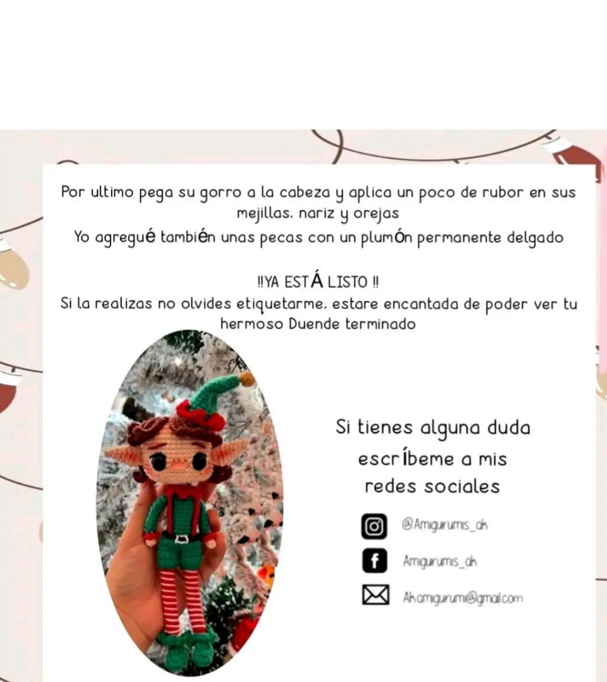 Tutorial paso a paso Amigurumi Duende Navideño