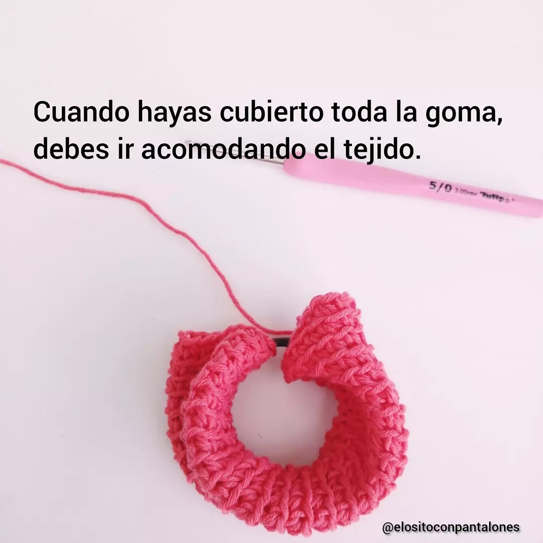Tutorial paso a paso para hacer Scrunchies (Coleteros) de crochet fáciles y coloridos