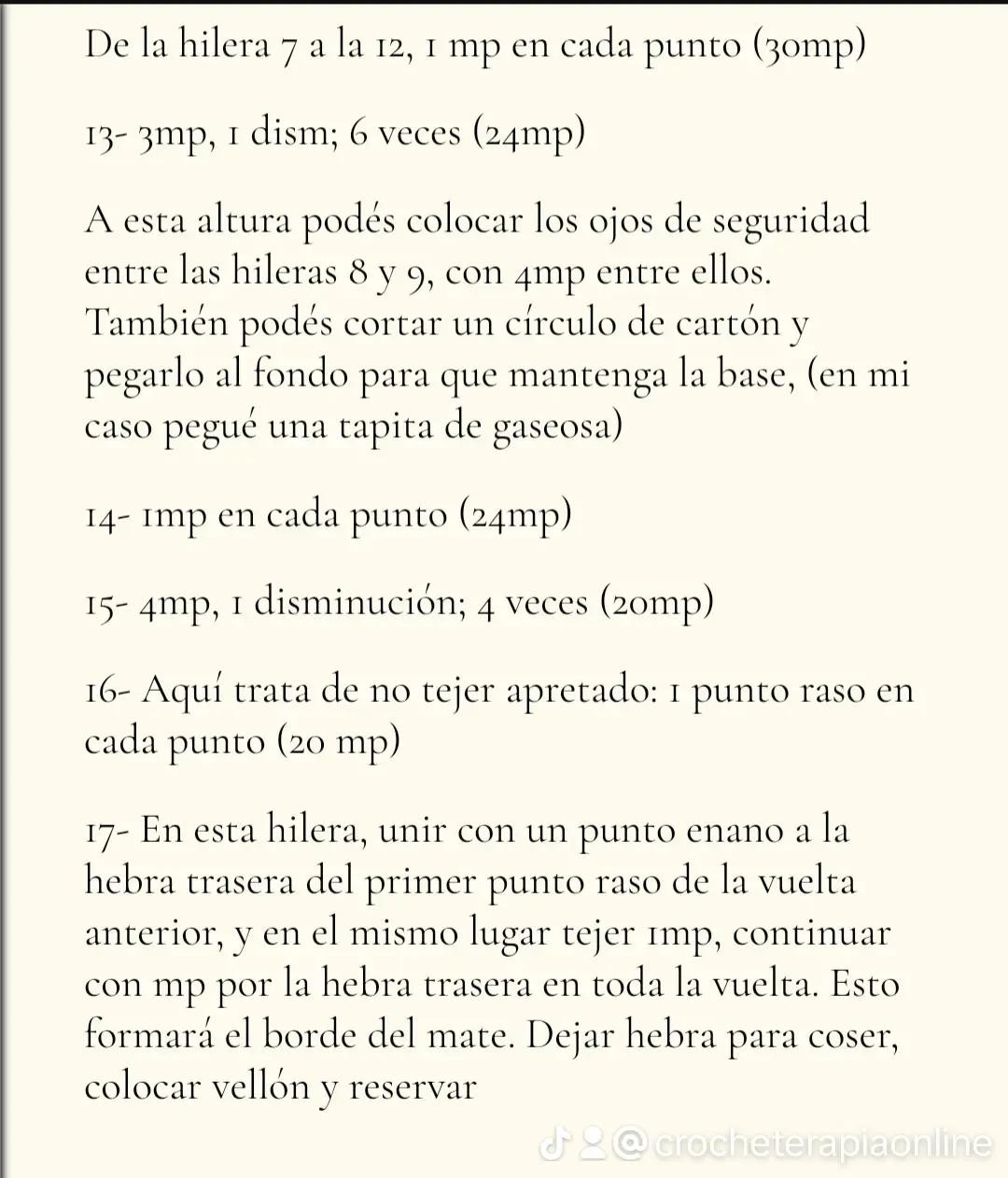 Tutorial paso a paso para tejer amigurumi Mate Argentino con bandera y bombilla de madera