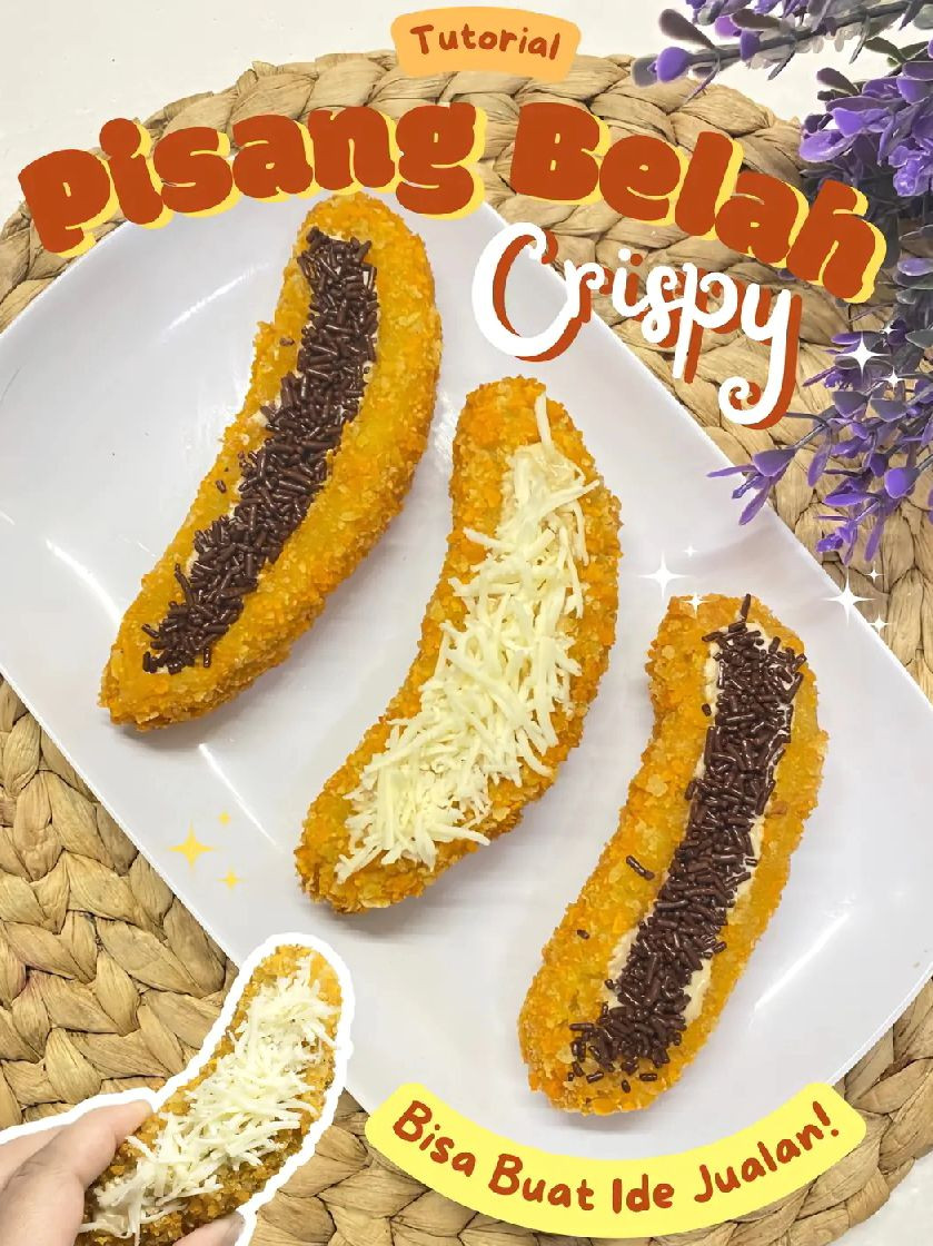 Tutorial Pisang Belah Crispy: Cách làm chuối chiên giòn nhân đậu phộng và phô mai