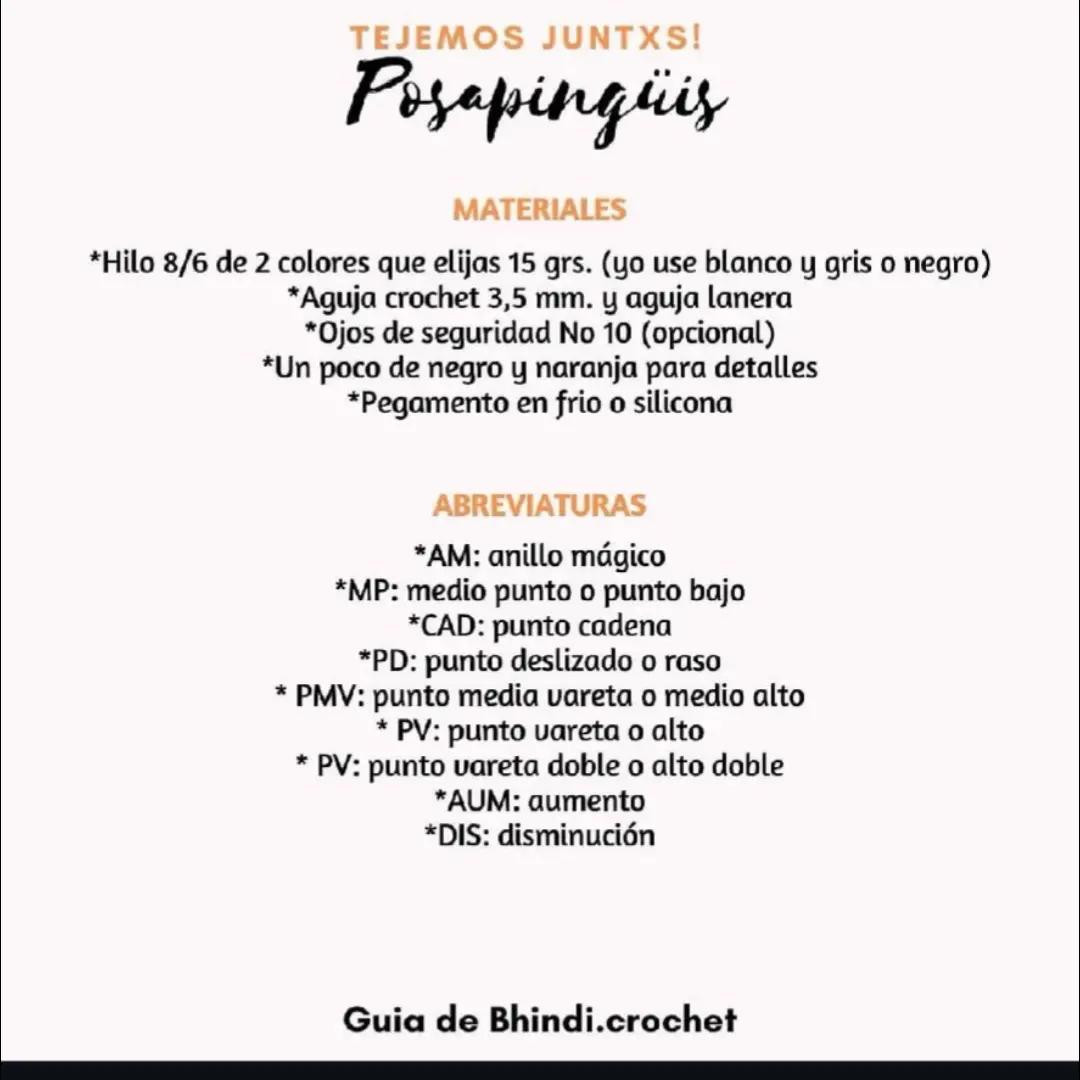 Tutorial Posapingüis: Guía de crochet paso a paso