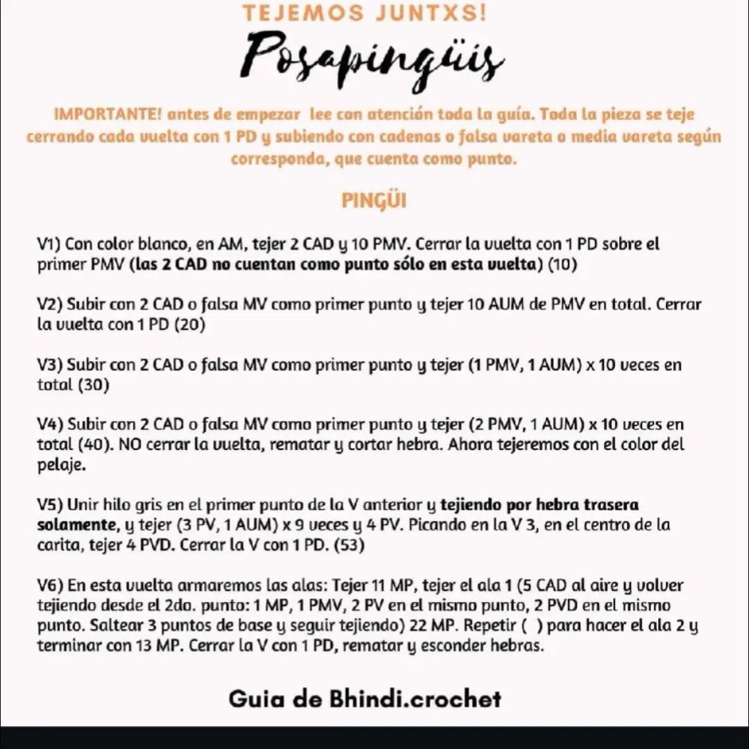 Tutorial Posapingüis: Guía de crochet paso a paso