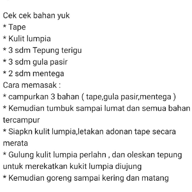 Tutorial Resep Roll Tape: Camar Kriuk Manis Gula Merah