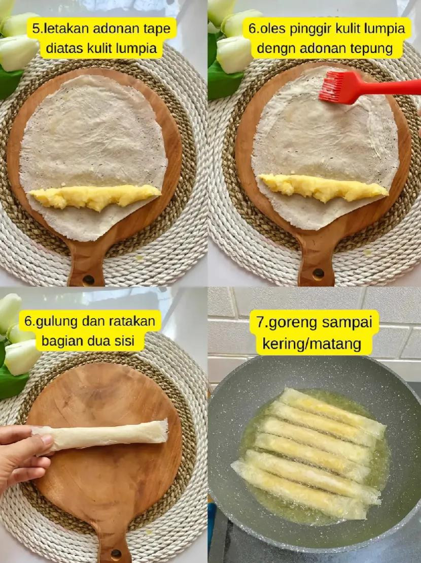 Tutorial Resep Roll Tape: Camar Kriuk Manis Gula Merah