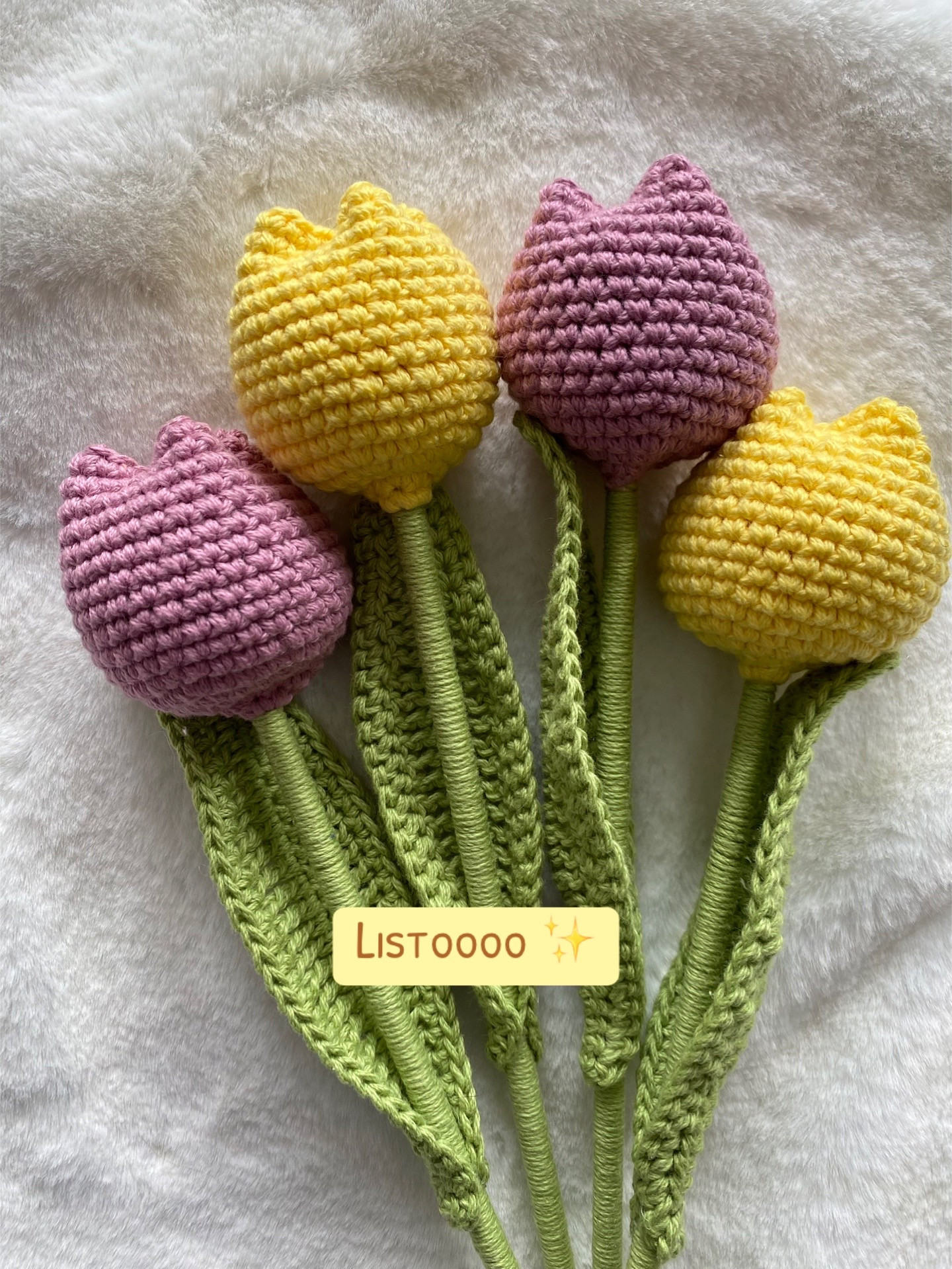 Tutorial Tulipanes Tejidos para Principiantes - Patron de Crochet Fácil y Bonito