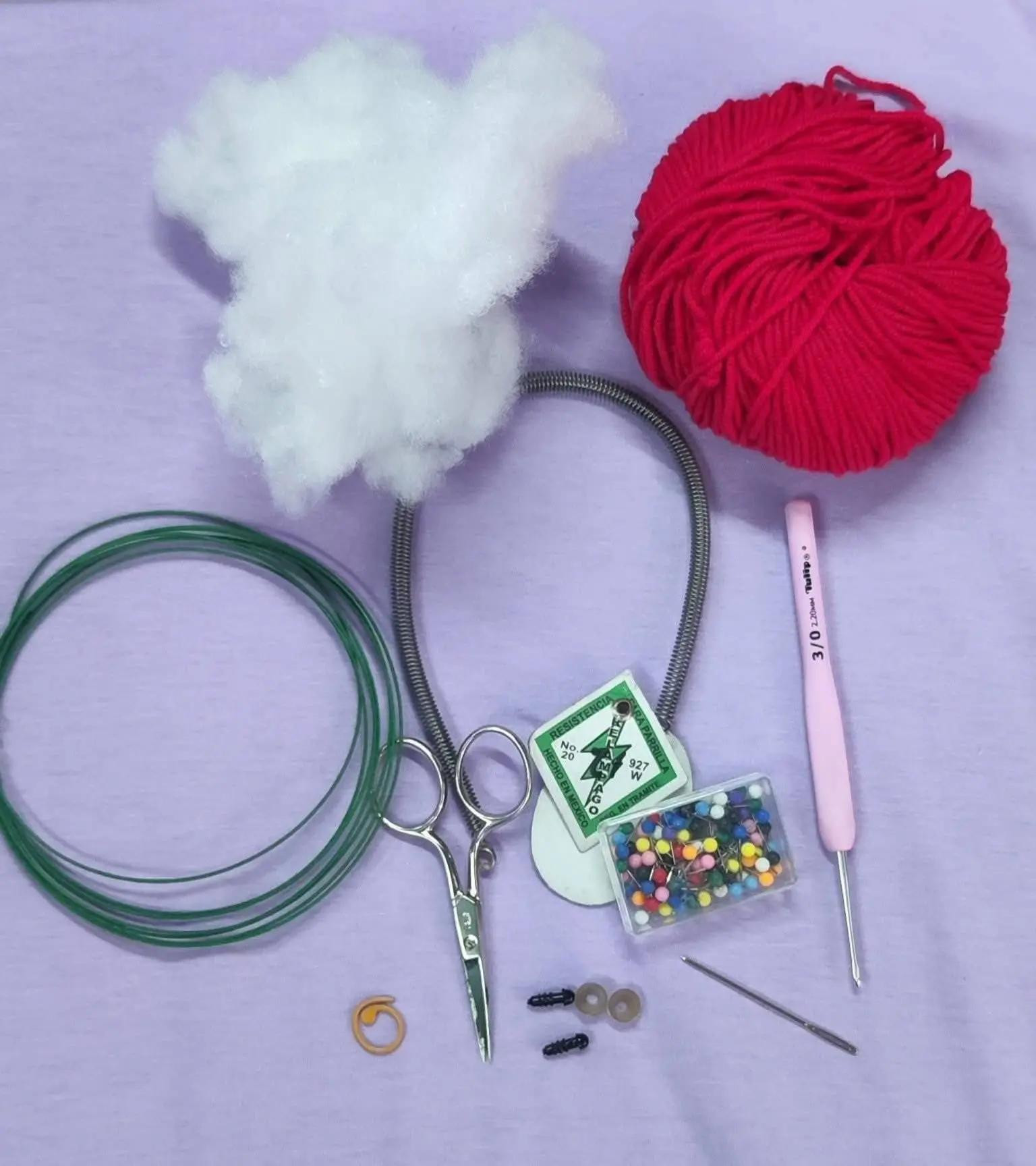 Tutoriales de amigurumi: conejo rojo con patas largas