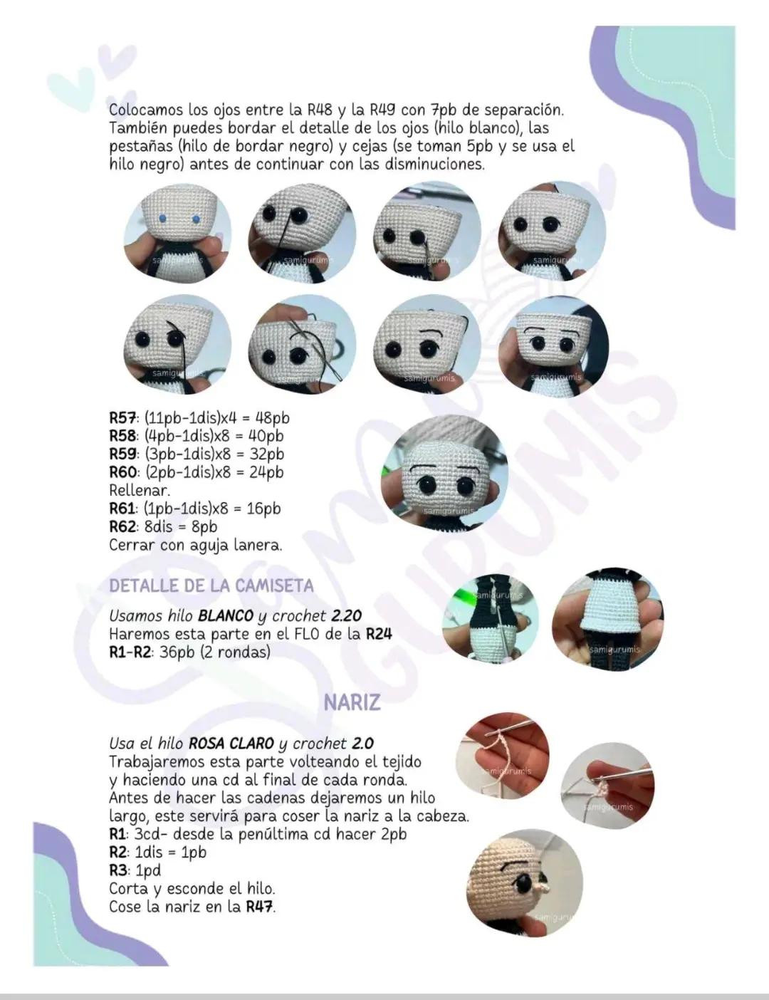 Tutoriales de ganchillo para muñecos amigurumi: materiales y patrones paso a paso