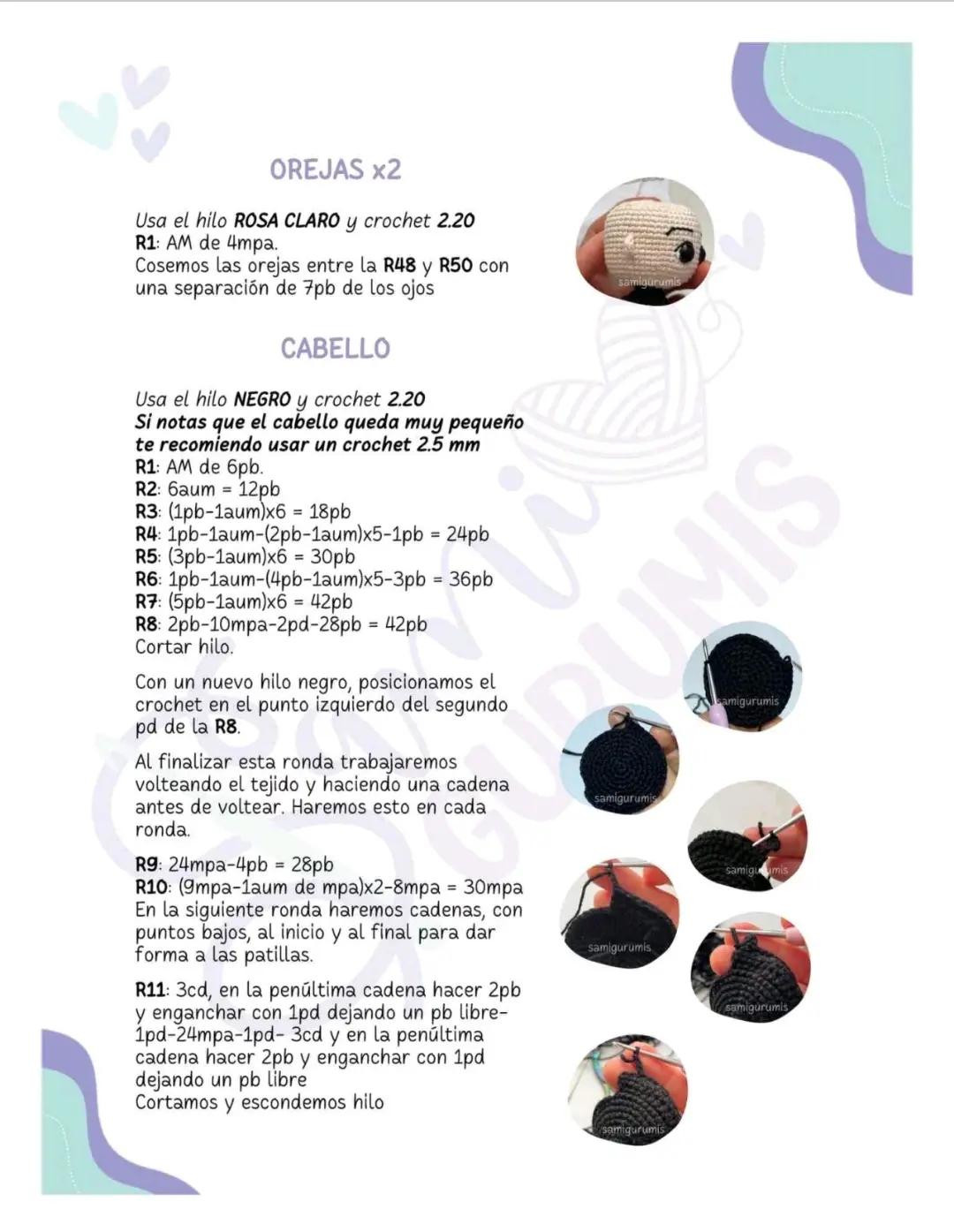 Tutoriales de ganchillo para muñecos amigurumi: materiales y patrones paso a paso