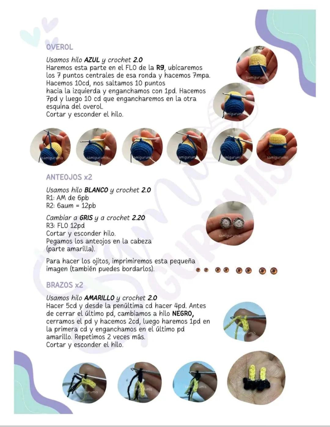 Tutoriales de ganchillo para muñecos amigurumi: materiales y patrones paso a paso