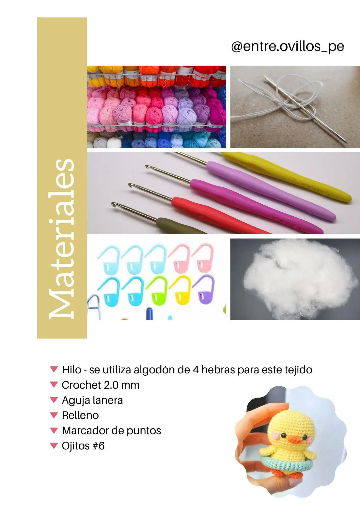 Tutoriales de Pollito Amarillito: Materiales y Patrones para Cabeza, Cuerpo y Alas