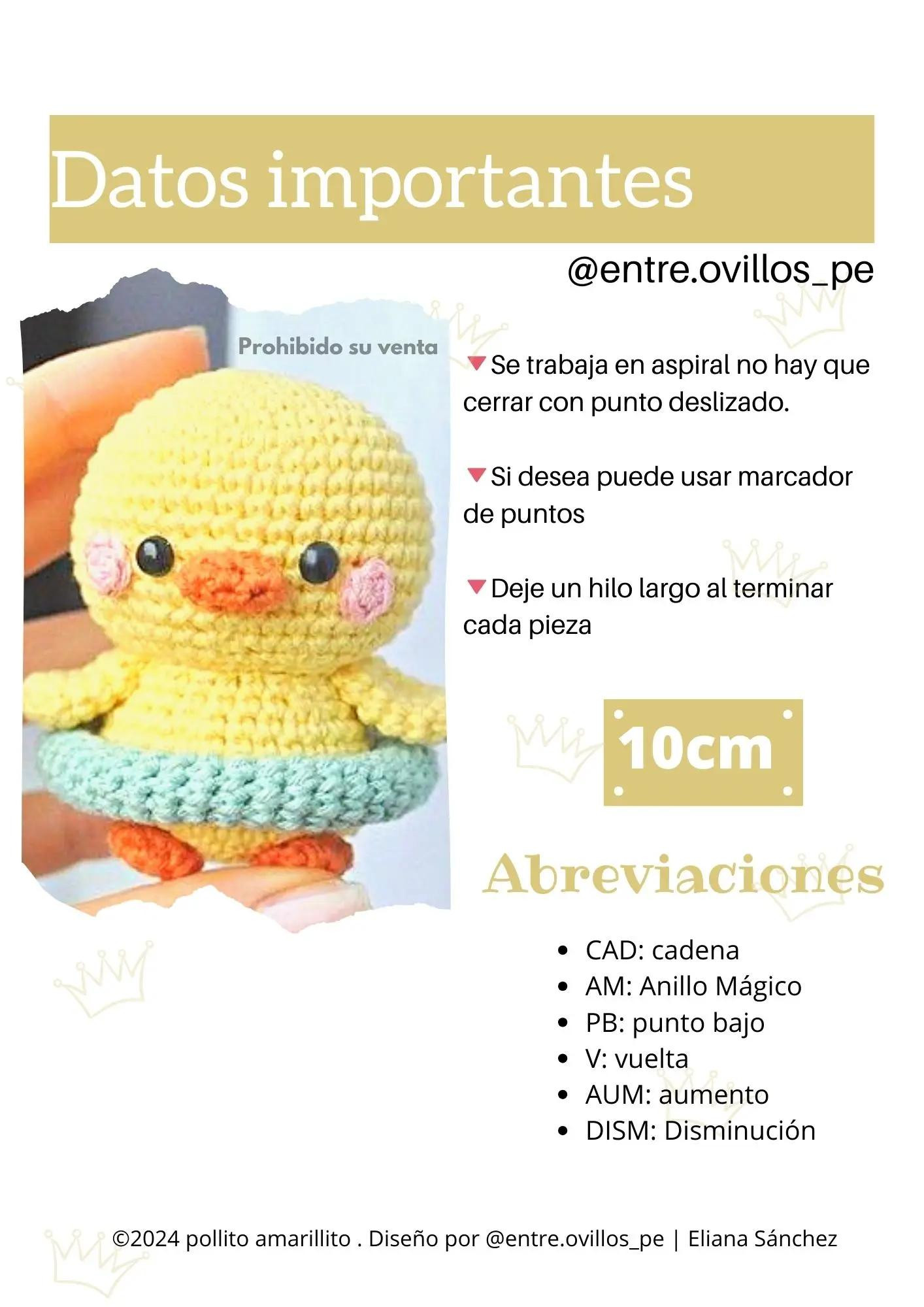 Tutoriales de Pollito Amarillito: Materiales y Patrones para Cabeza, Cuerpo y Alas