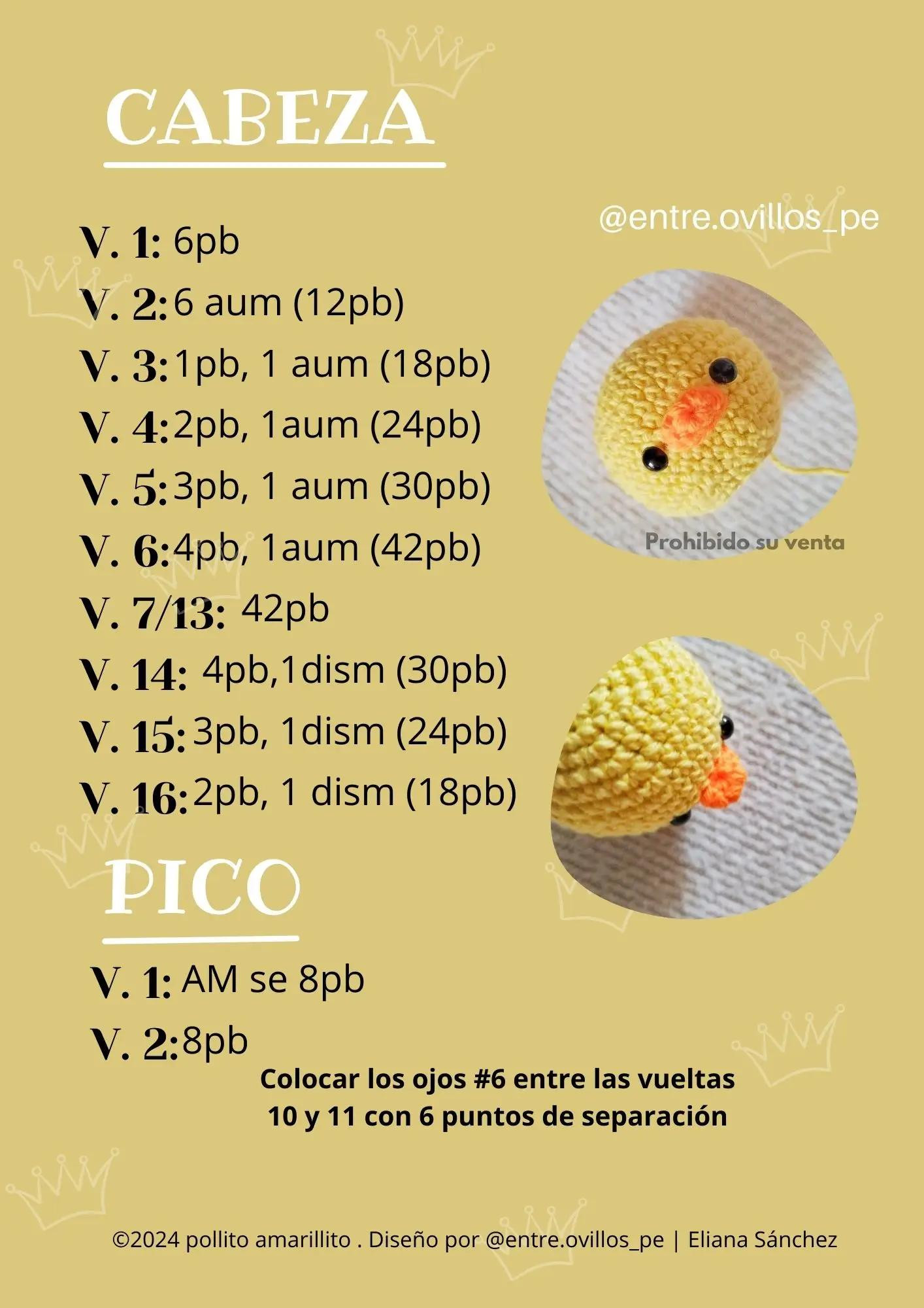 Tutoriales de Pollito Amarillito: Materiales y Patrones para Cabeza, Cuerpo y Alas