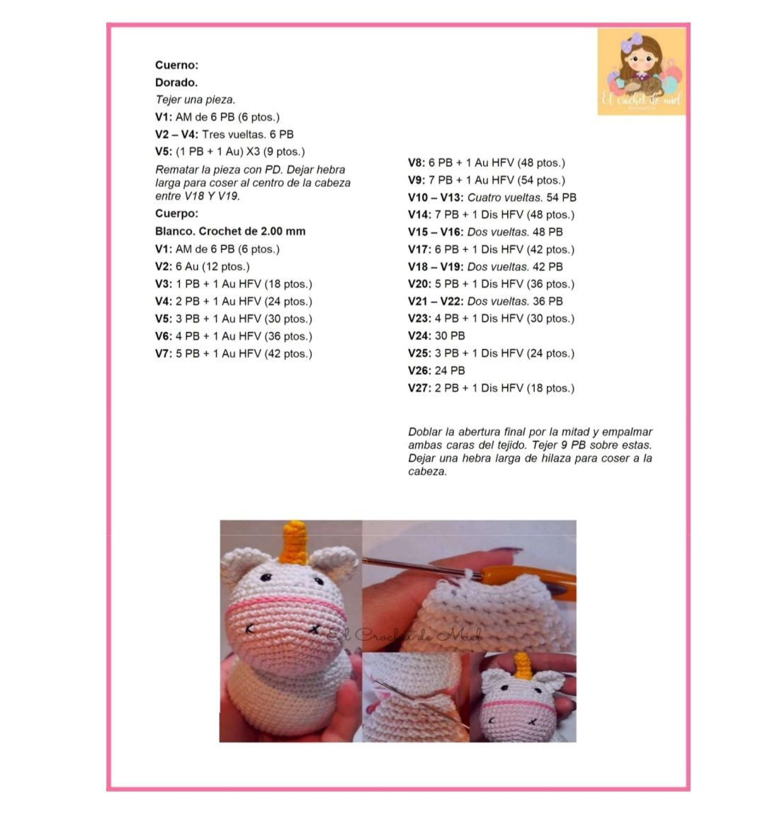 Tutoriales de Unicornio Suave y Peludo Móc Len