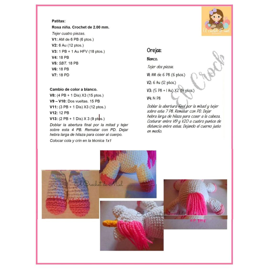 Tutoriales de Unicornio Suave y Peludo Móc Len