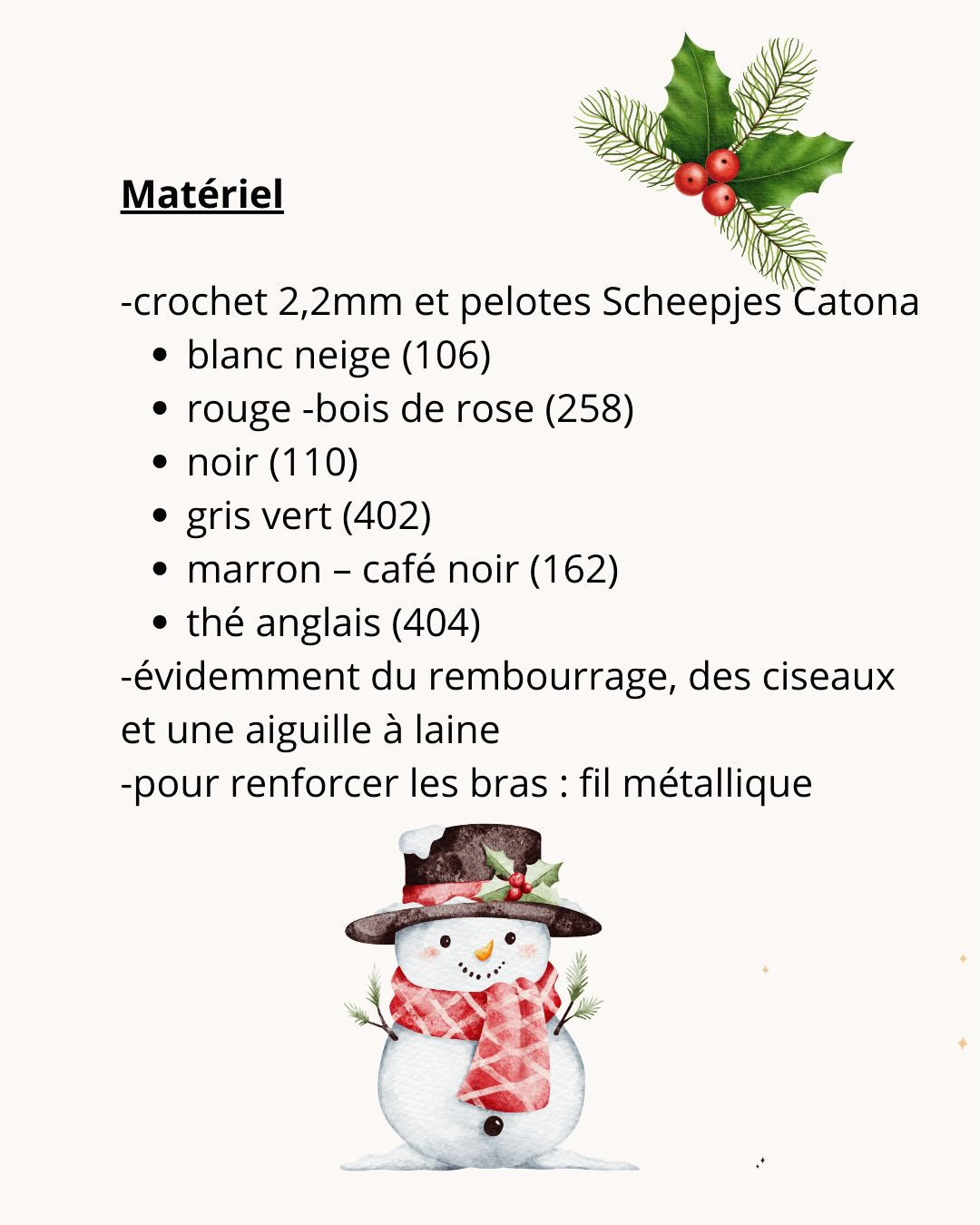 Tutoriel Crochet Bonhomme de Neige Amigurumi Noël avec Bannière JOYEUX