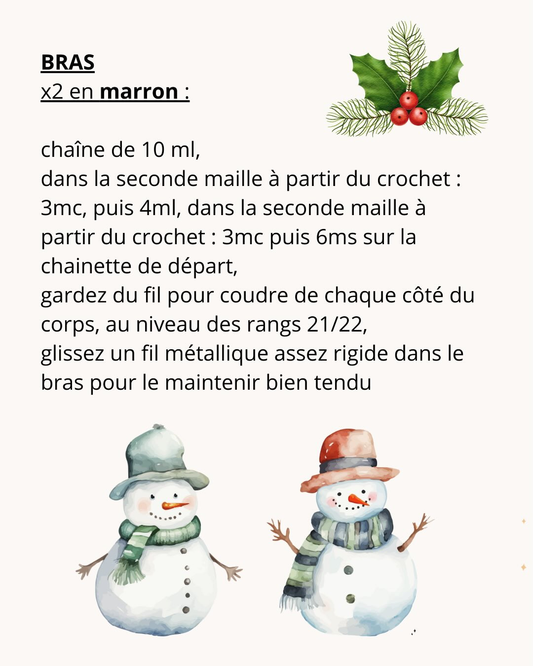 Tutoriel Crochet Bonhomme de Neige Amigurumi Noël avec Bannière JOYEUX