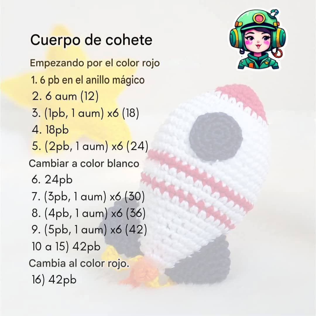 Tutoriel Crochet Fusée Amigurumi : Patron Gratuit