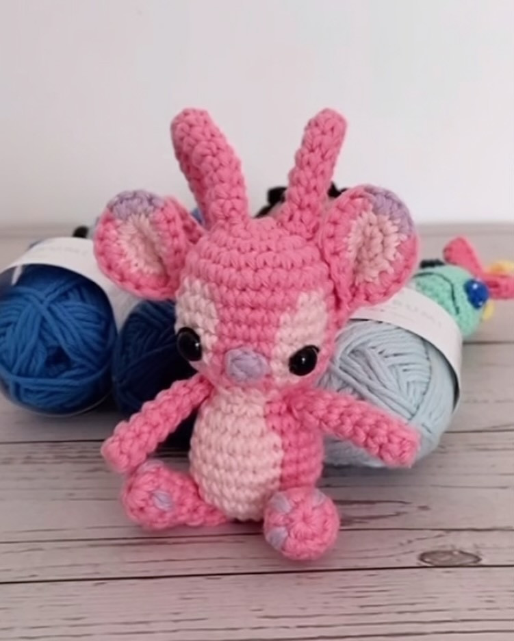 Tutoriel Crochet Gratuit : Angel le petit alien rose (inspiré Stitch)